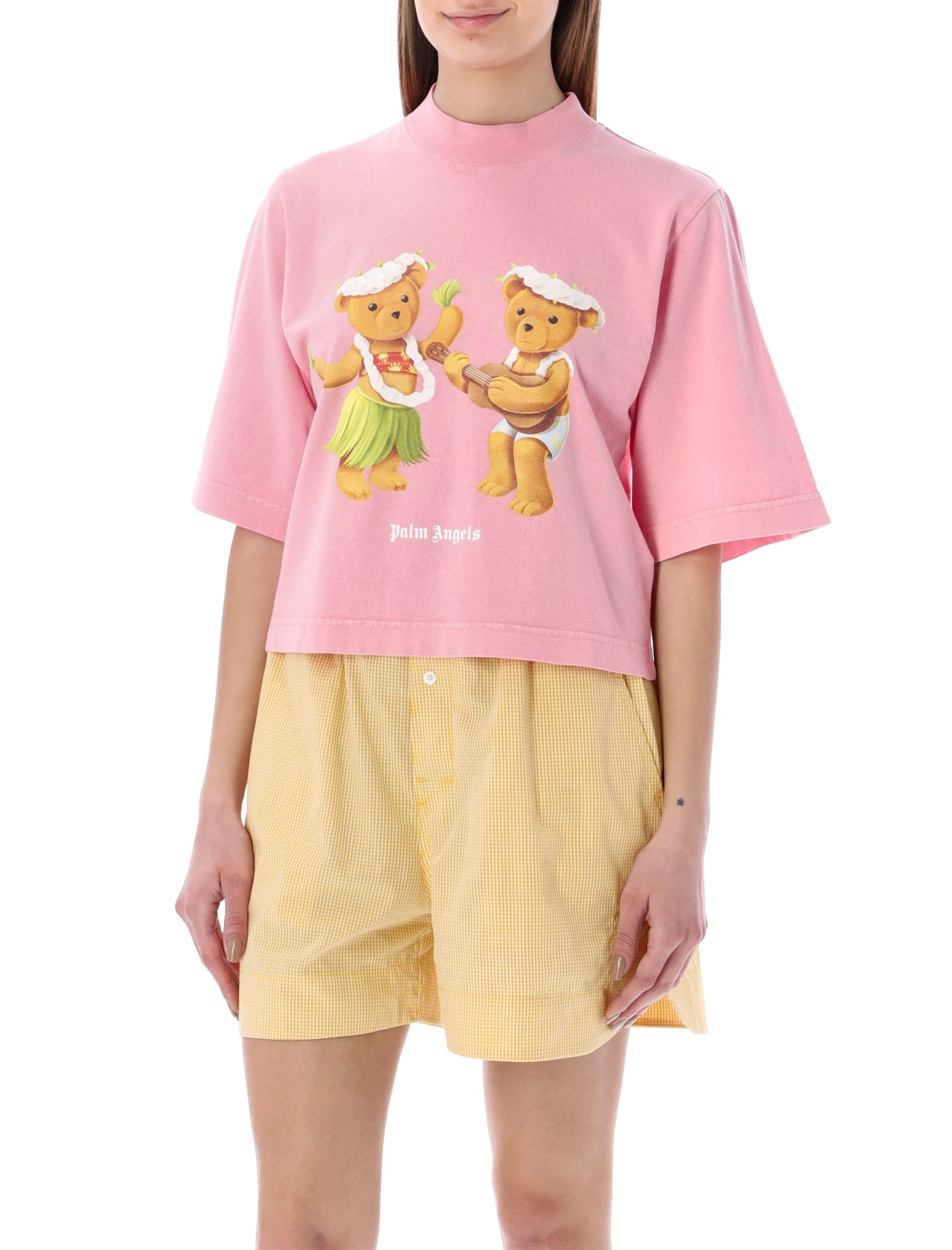 Palm Angels Dancing Bears Cropped T-shirt