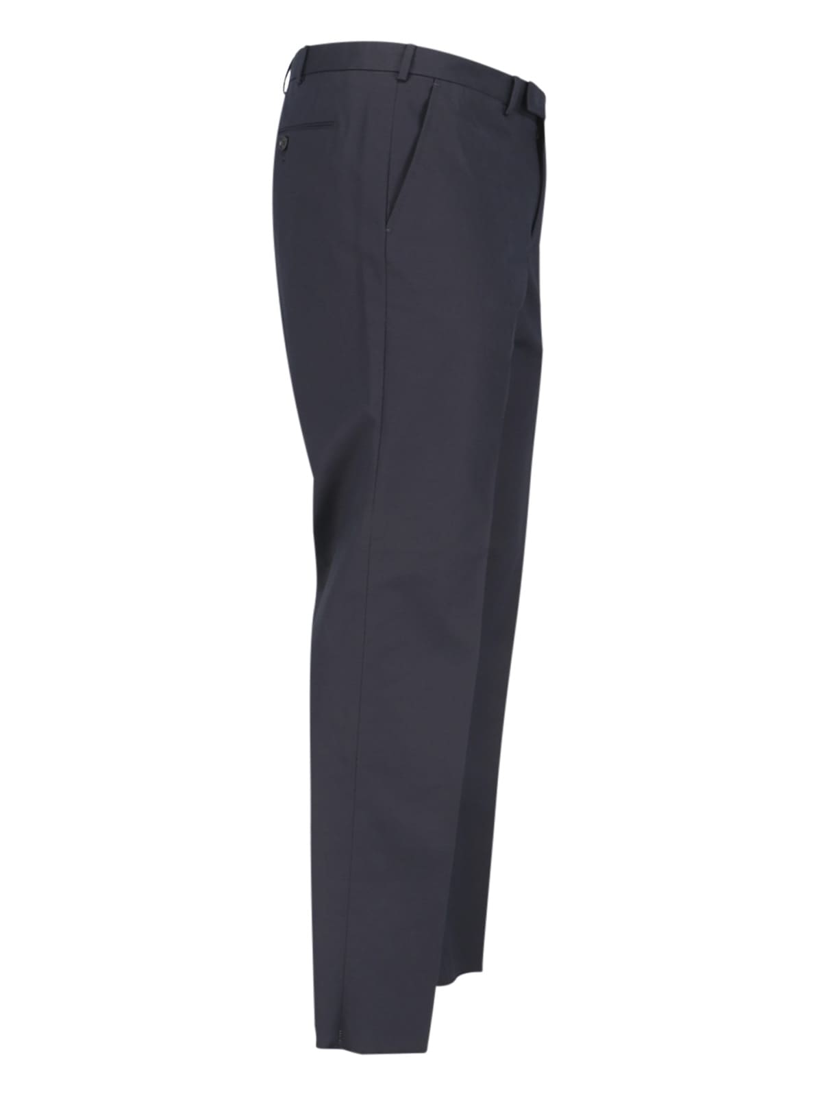 Shop Zegna Tailored Trousers In Blue