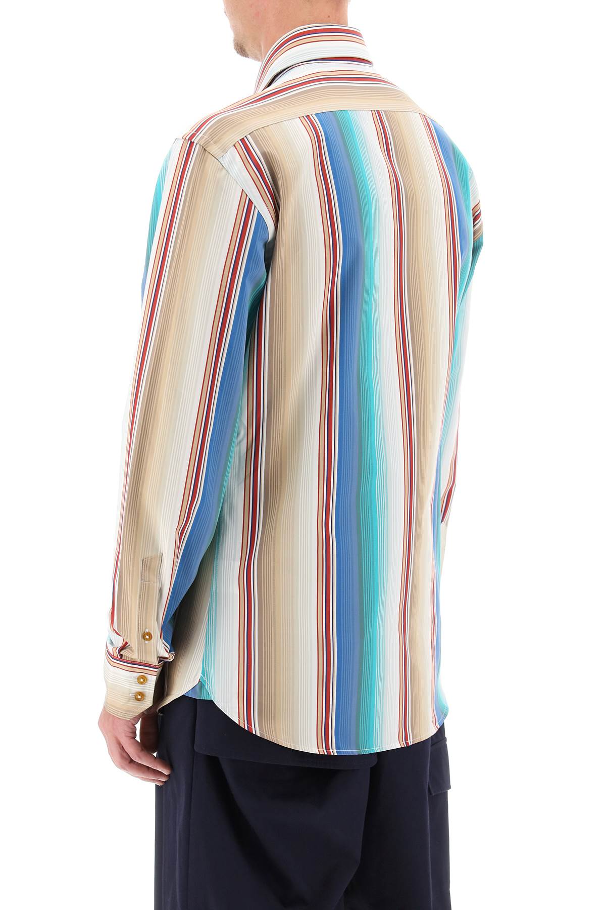 Shop Vivienne Westwood Striped Ghost Shirt In Multi