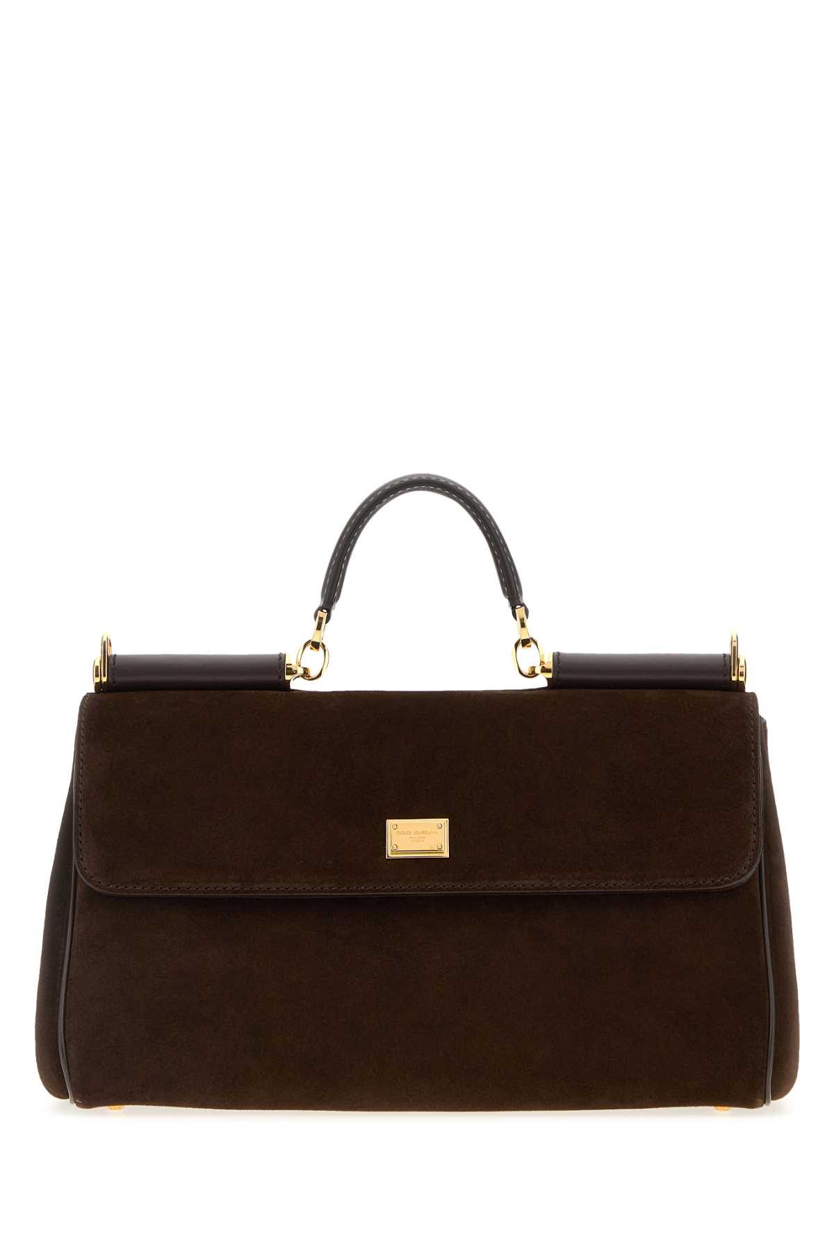 Dolce & Gabbana Brown Suede My Sicily Handbag In Brown