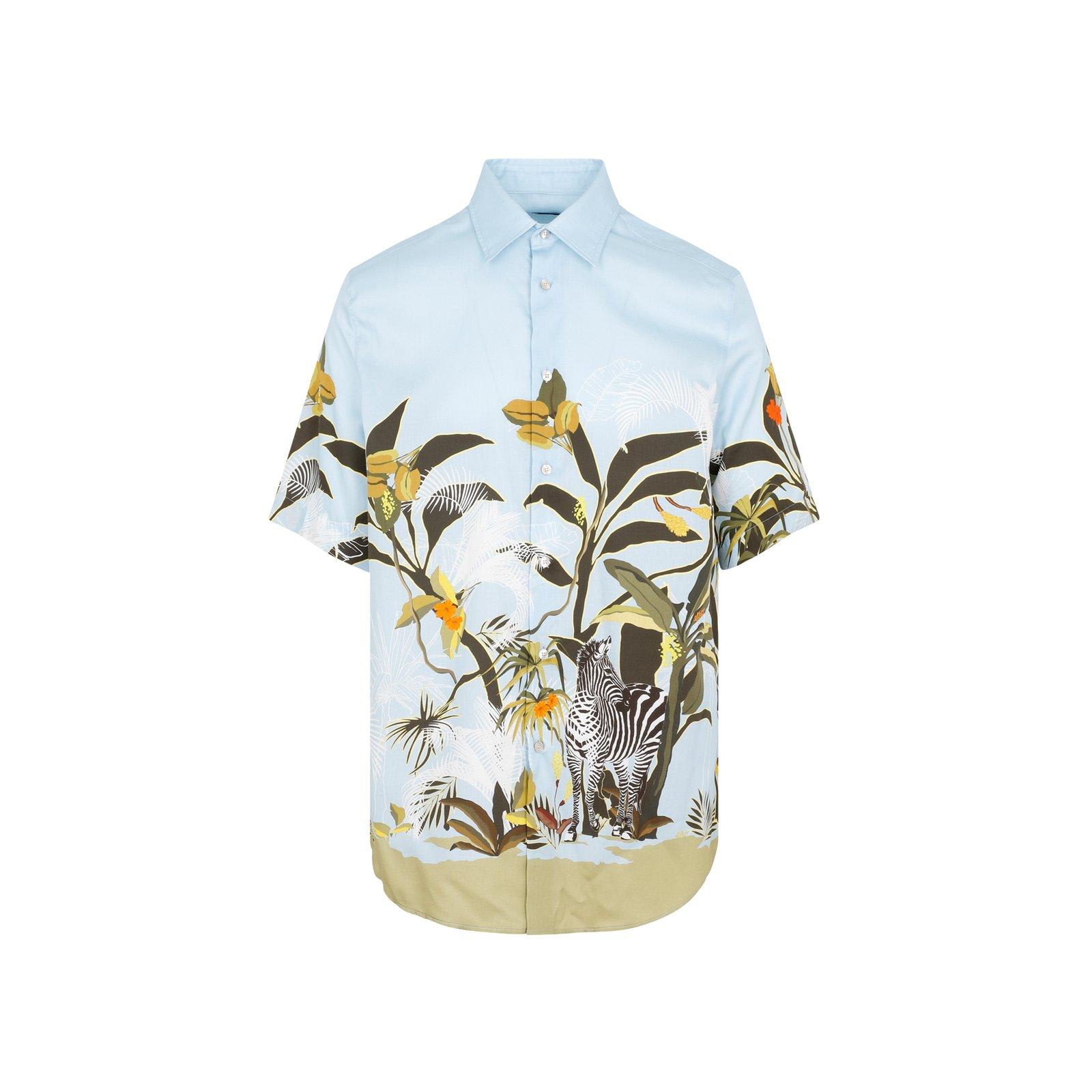 Etro Floral Print Short-sleeved Shirt