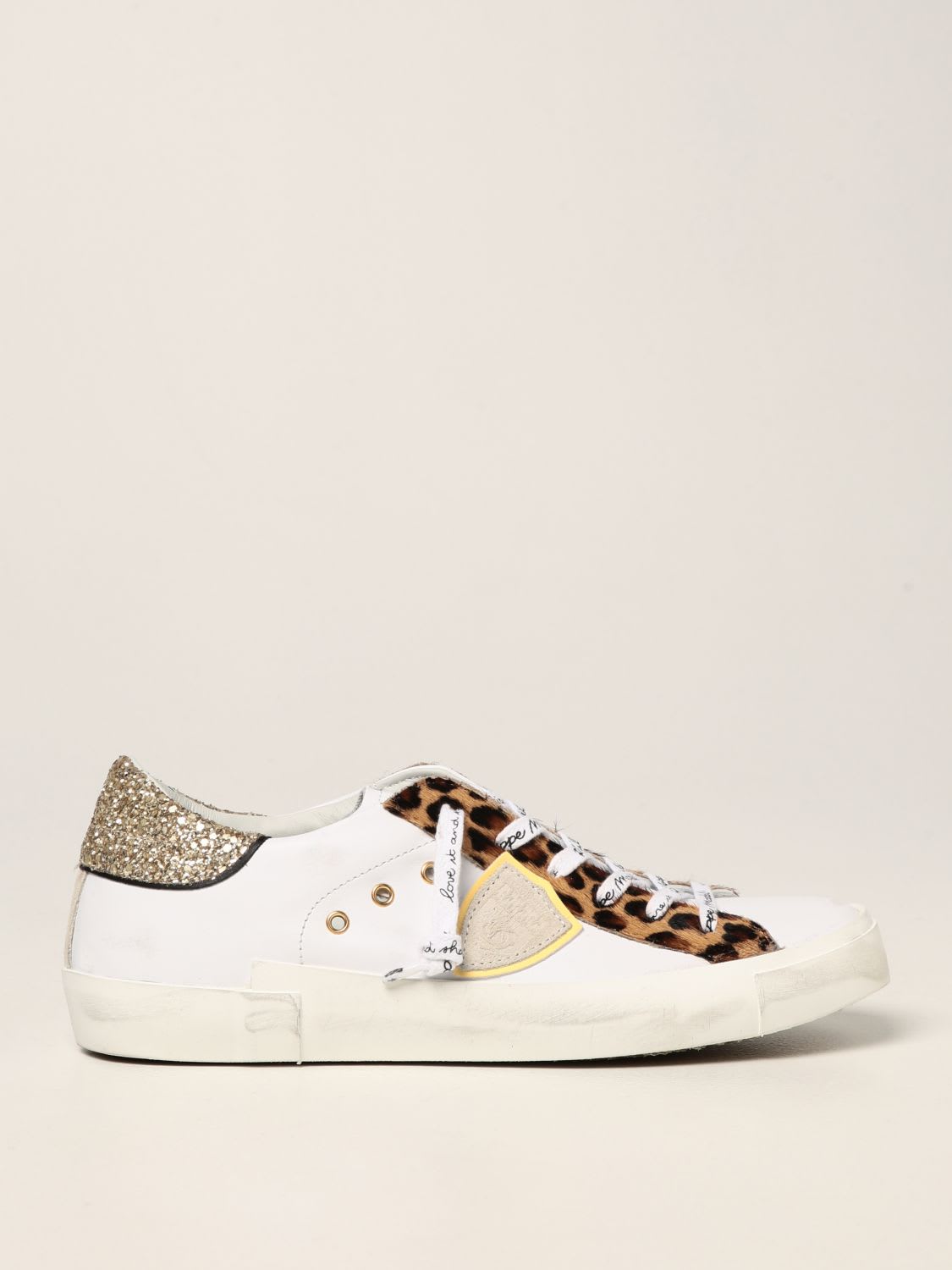 Philippe Model Sneakers Philippe Model Sneakers In Leather And Animalier Pony