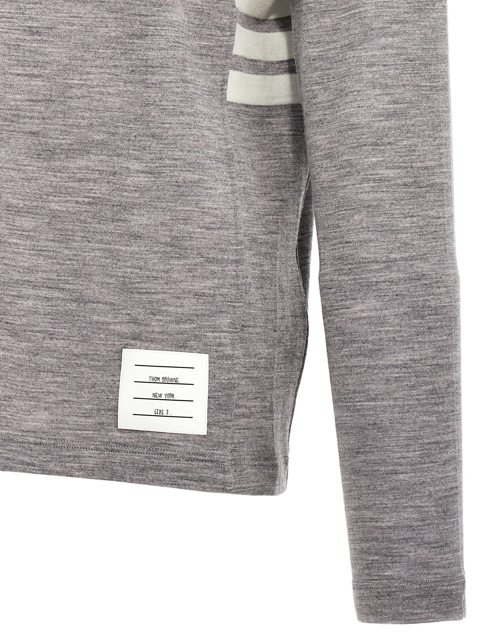 Shop Thom Browne Maglia 4 Bar In Grey