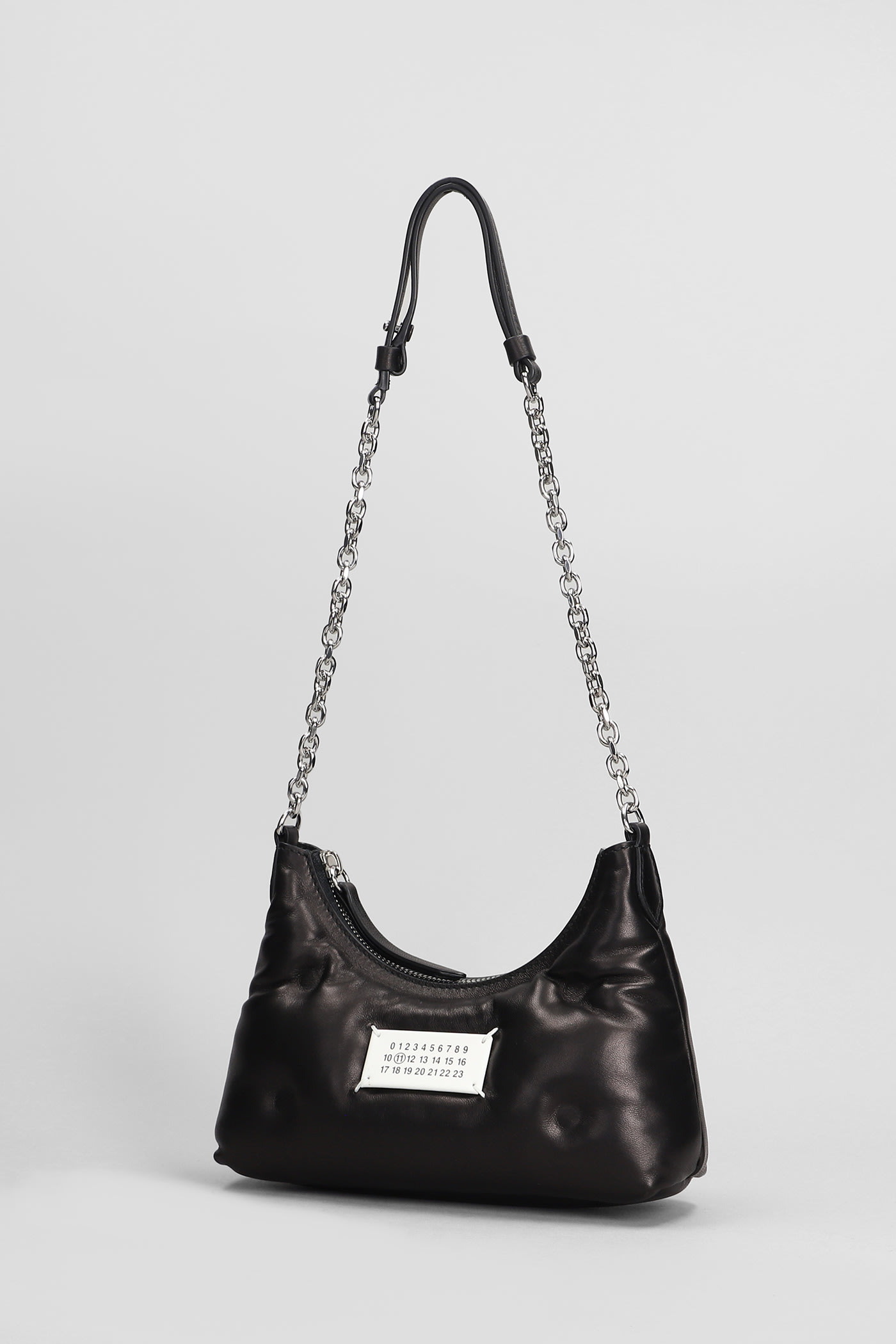 Shop Maison Margiela Glam Slam Shoulder Bag In Black Leather