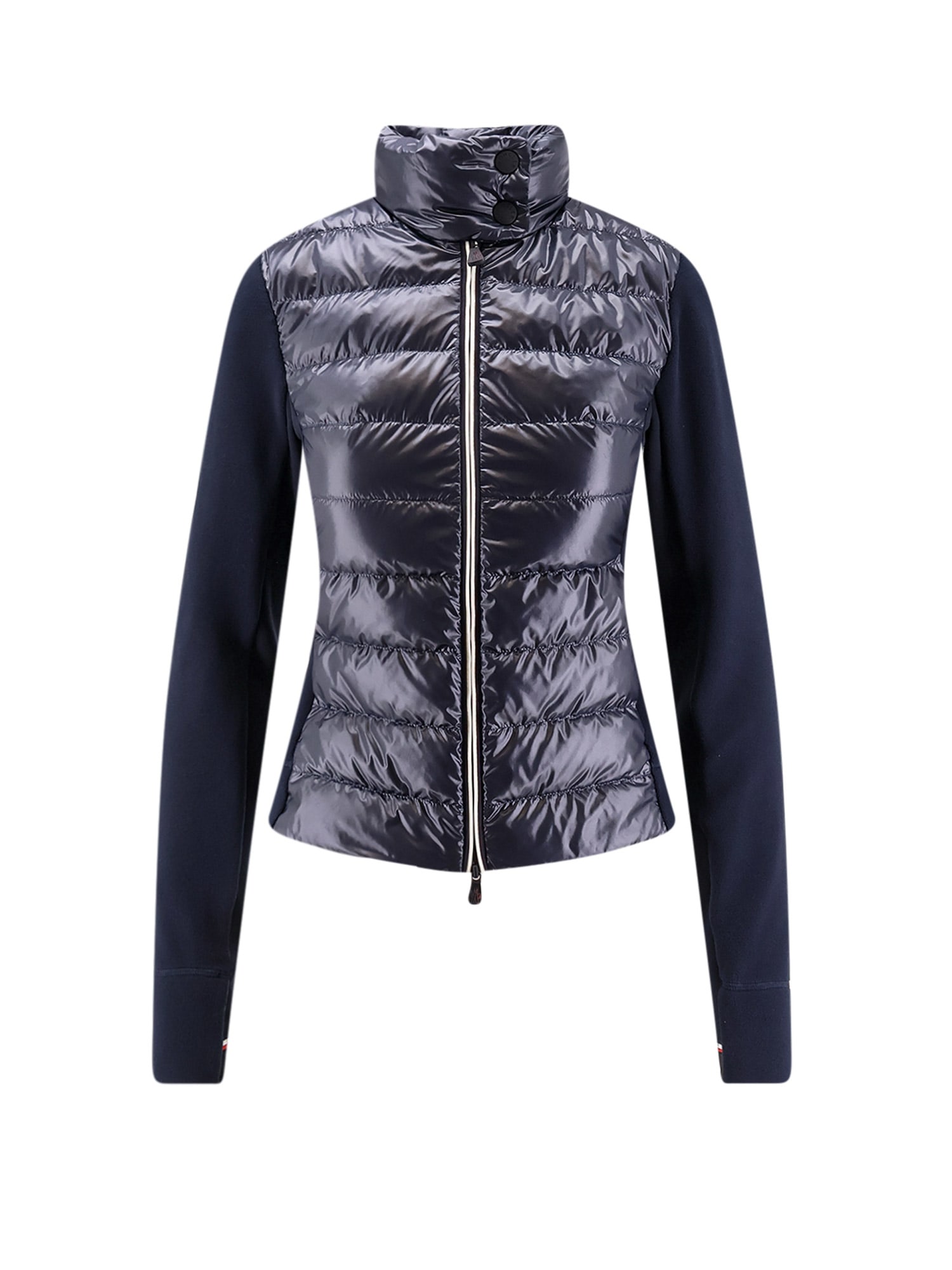 Moncler Jacket With Padded And Quilted Insert In Blue