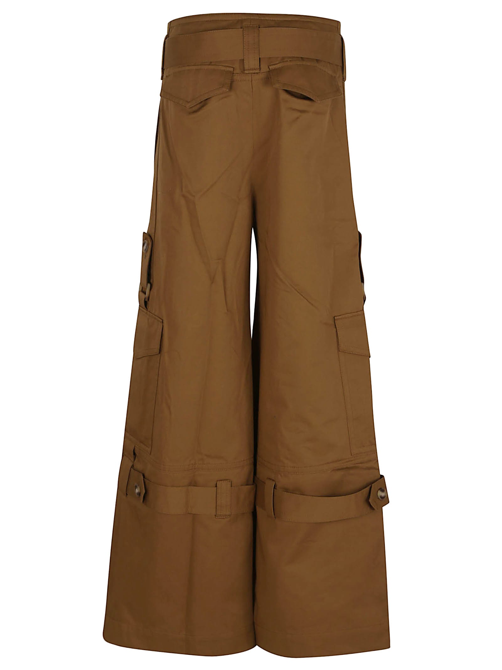 Zimmermann High-waisted Brown Wide-leg Trousers In Brown