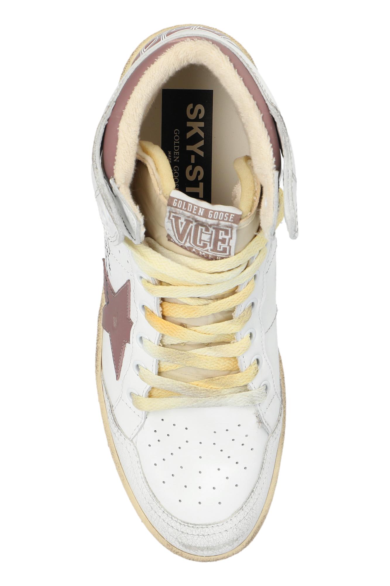 Shop Golden Goose Sneakers Sky Star In White/pink/beige