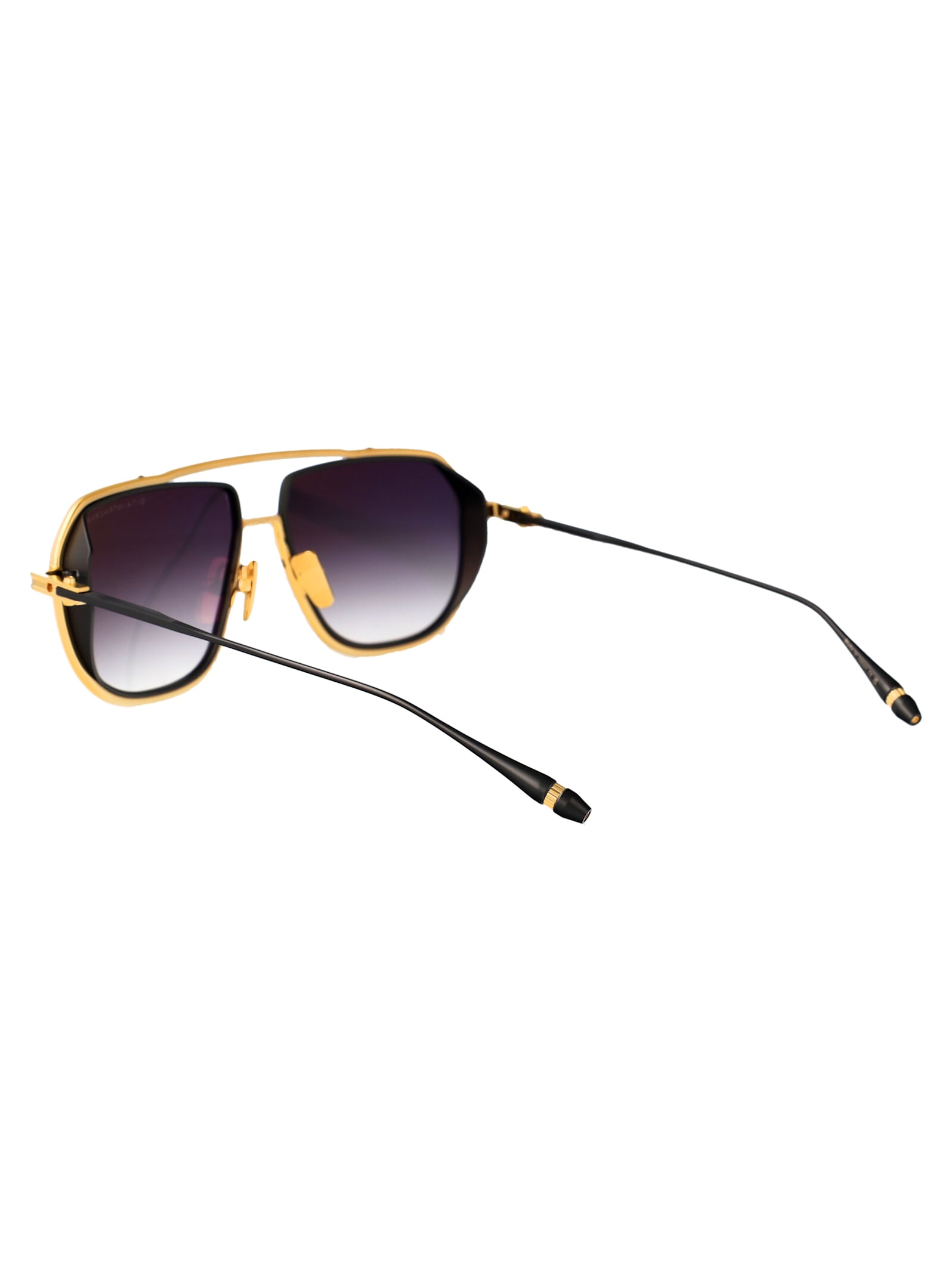 Dita Intracraft Sunglasses In Yellow Gold - Black Iron W/grey To Clear Gradient