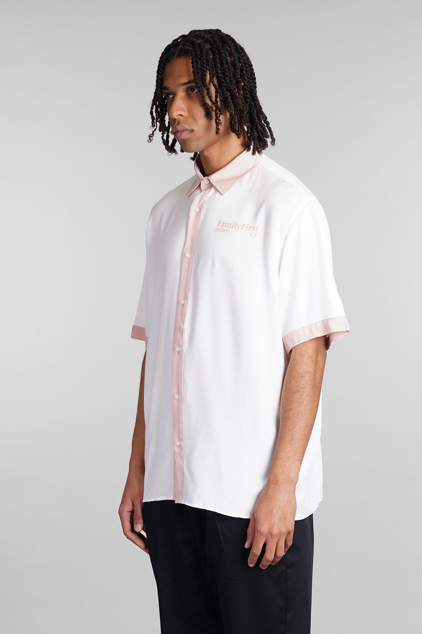 Shop Family First Milano Shirt In White Viscose