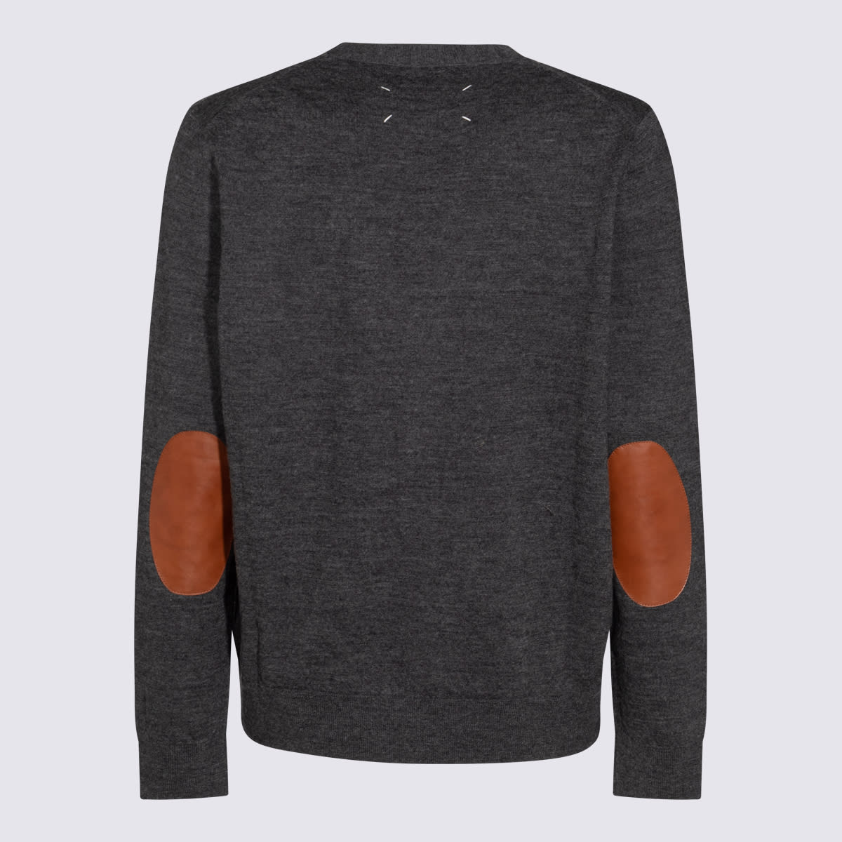 Shop Maison Margiela Dark Grey Wool Knitwear In Charcoal