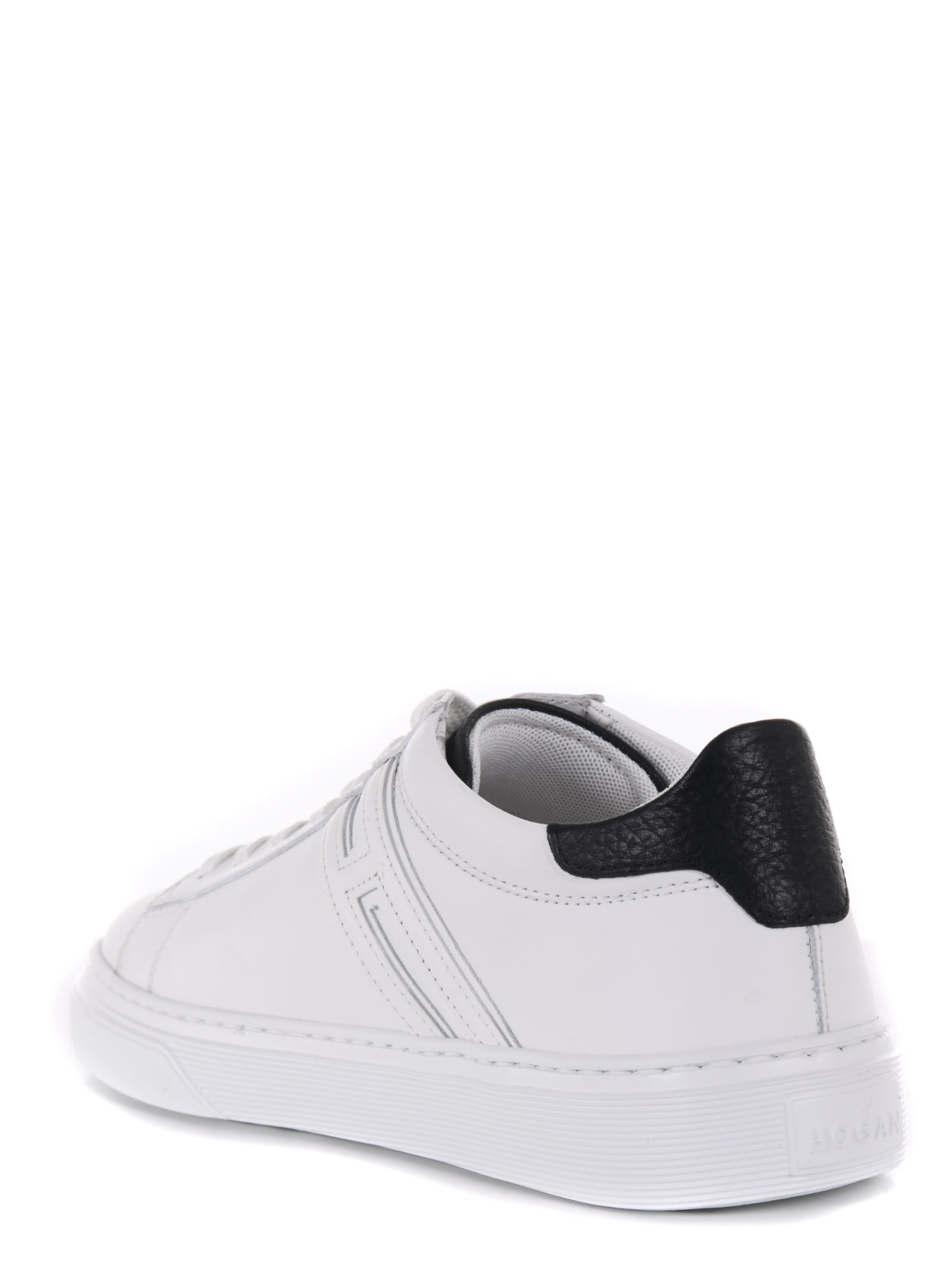 Shop Hogan Sneakers Leather In Bianco/nero