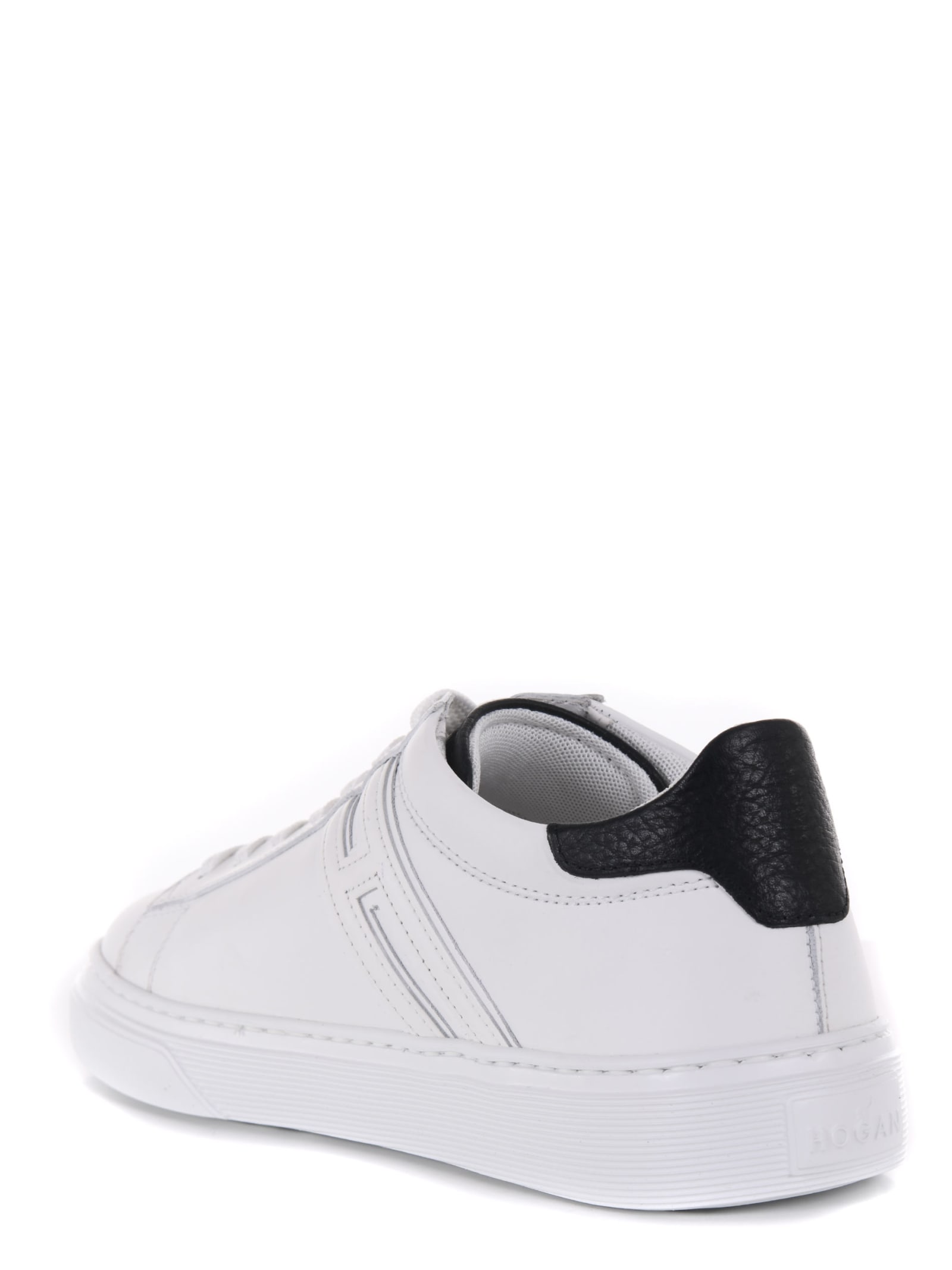 Shop Hogan Sneakers Leather In White