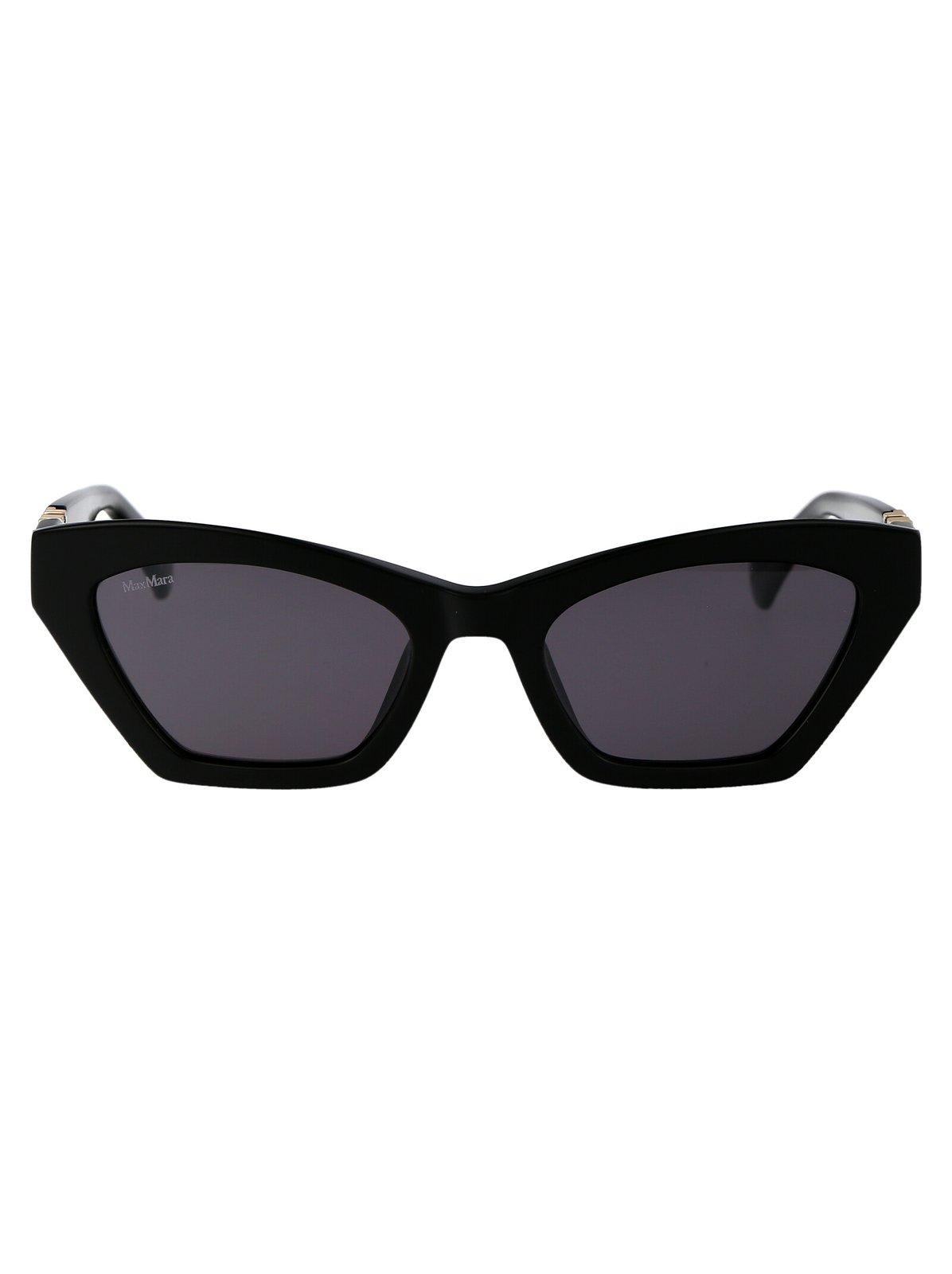 Shop Max Mara Cat-eye Sunglasses In 01a