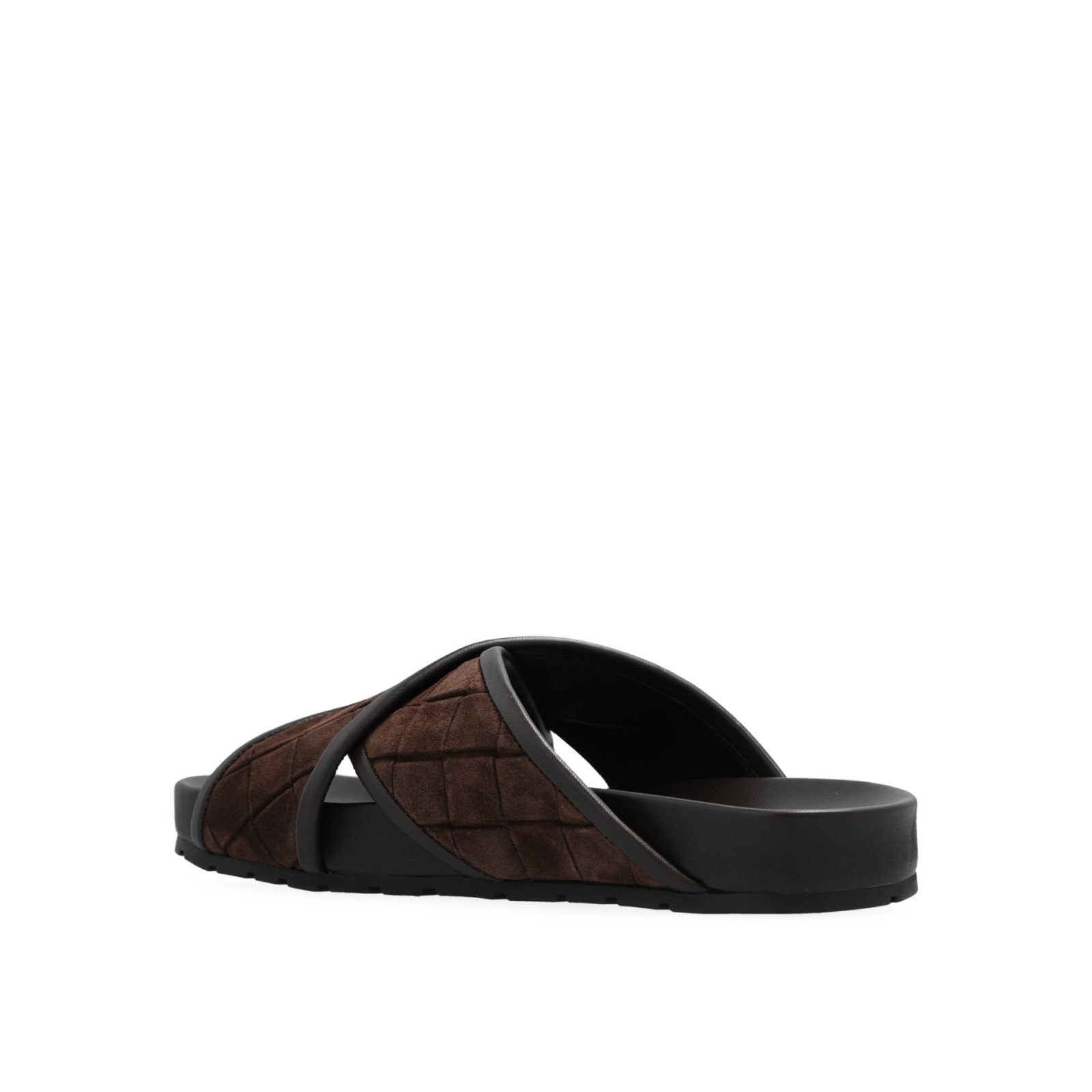 Shop Bottega Veneta Tarik Criss Cross Sandal In Brown