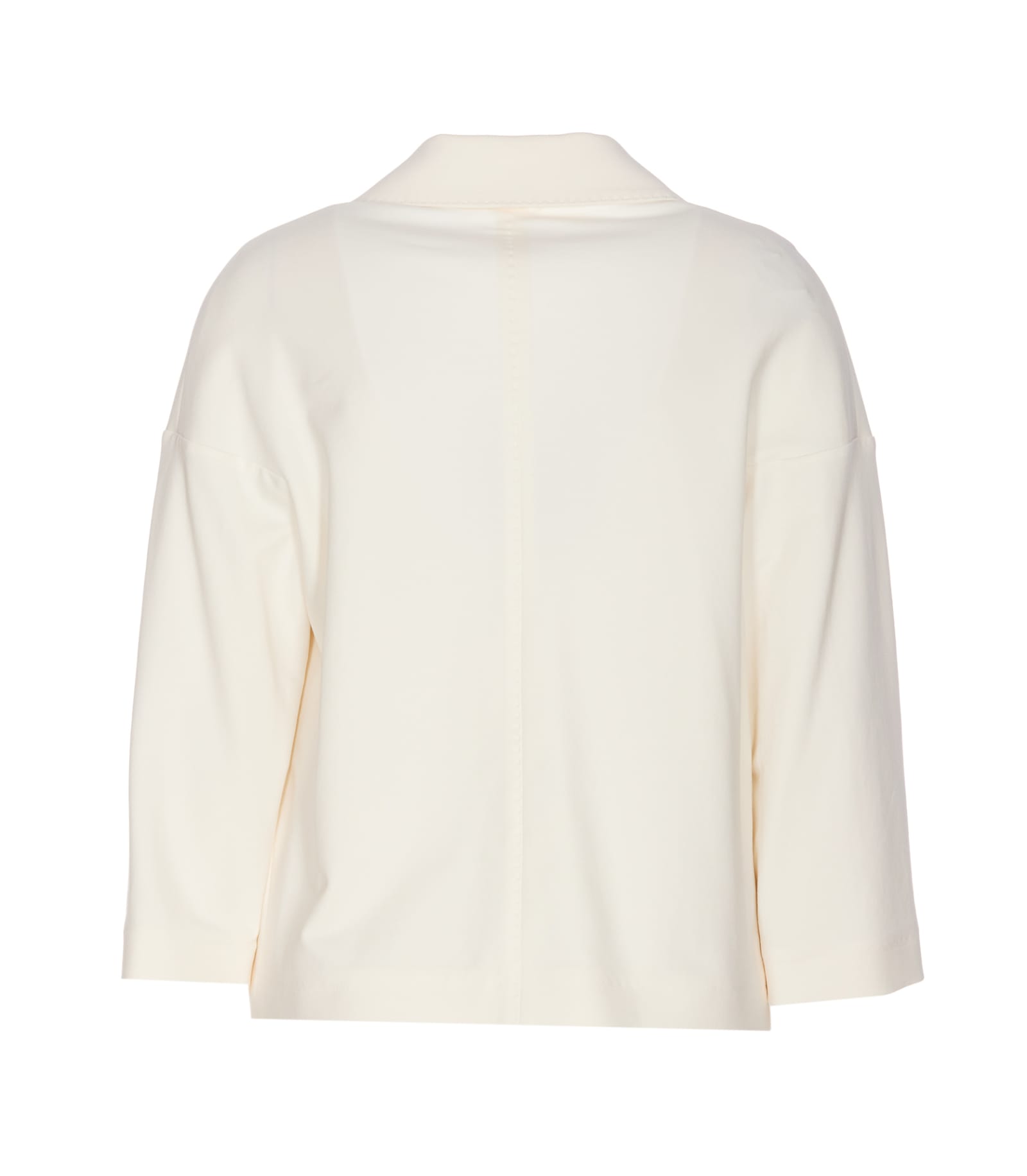 Shop Circolo 1901 Cropped Caban Jacket In Panna