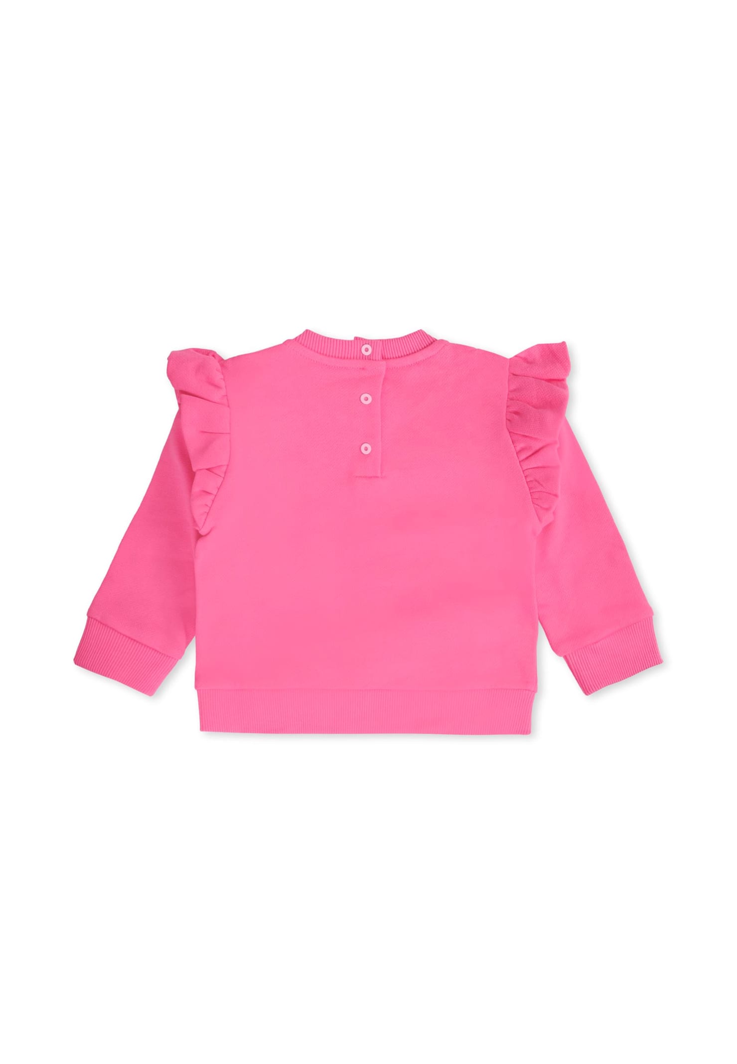 Balmain Pink Sweatshirt For Baby Girl With Logo In Pink