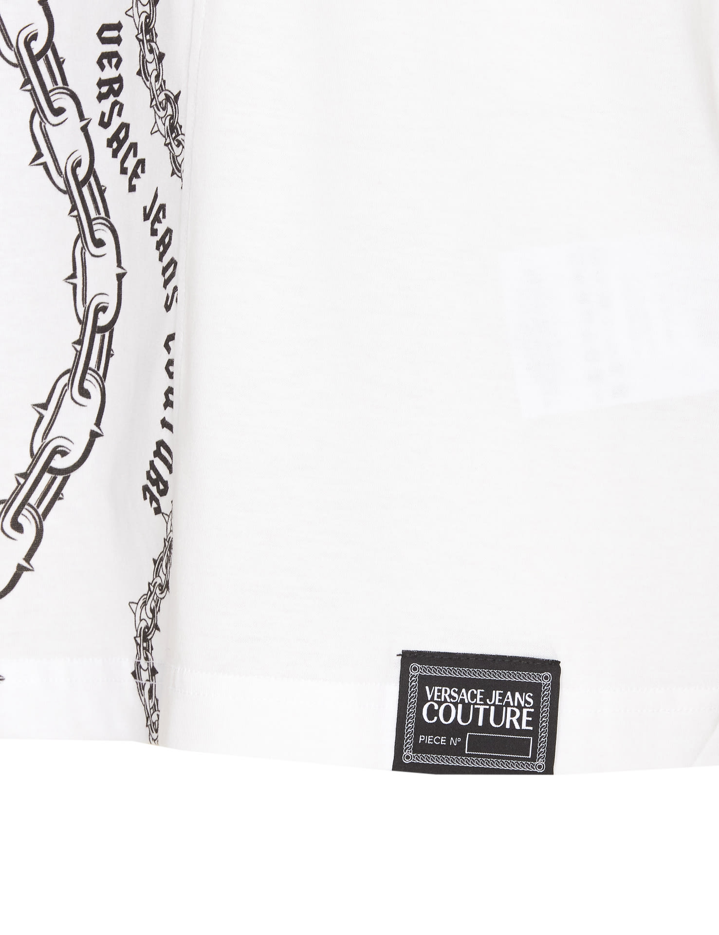 Shop Versace Jeans Couture Chain Couture T-shirt In White