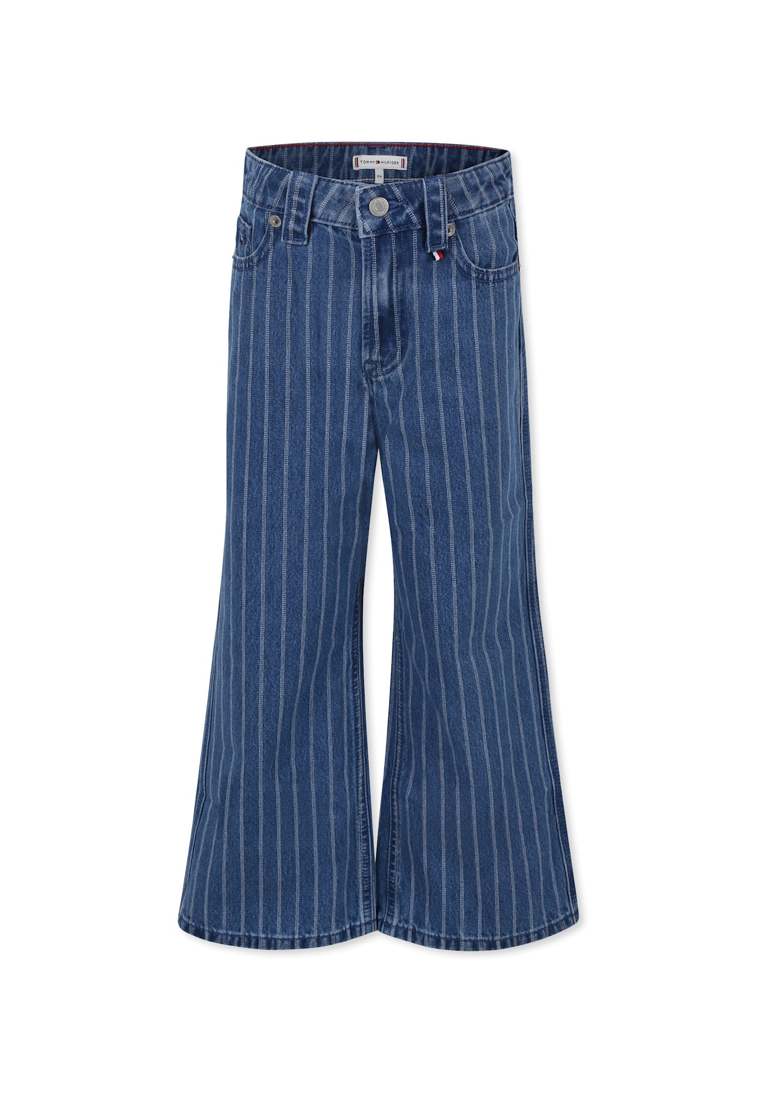Tommy Hilfiger Denim Jeans For Girl With Flag In Denim