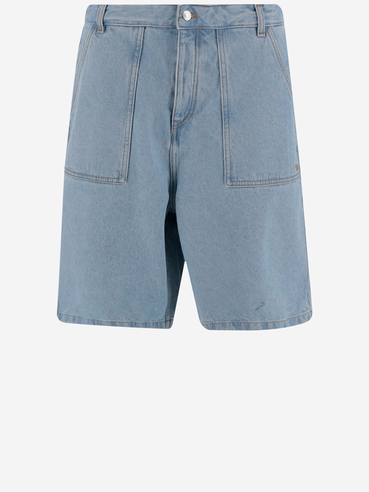 MAISON KITSUNÉ COTTON DENIM SHORT PANTS