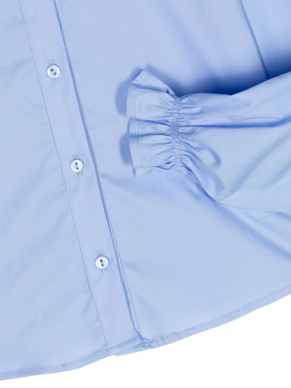 Shop Miss Grant Camicia Con Colletto Plissettato In Azzurra