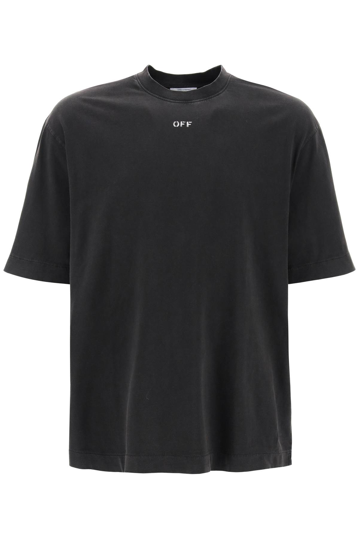 Shop Off-white S. Matthew Crew-neck T-shirt In Nero/grigio