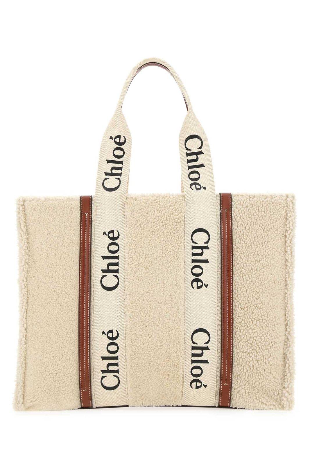 Chloé Woody Shearlng Large Tote Bag