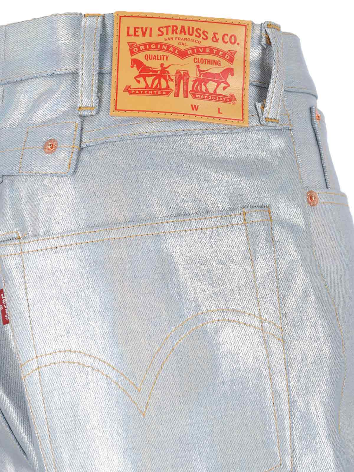 Junya Watanabe X Levis Strauss Logo Straight Jeans In Metallic