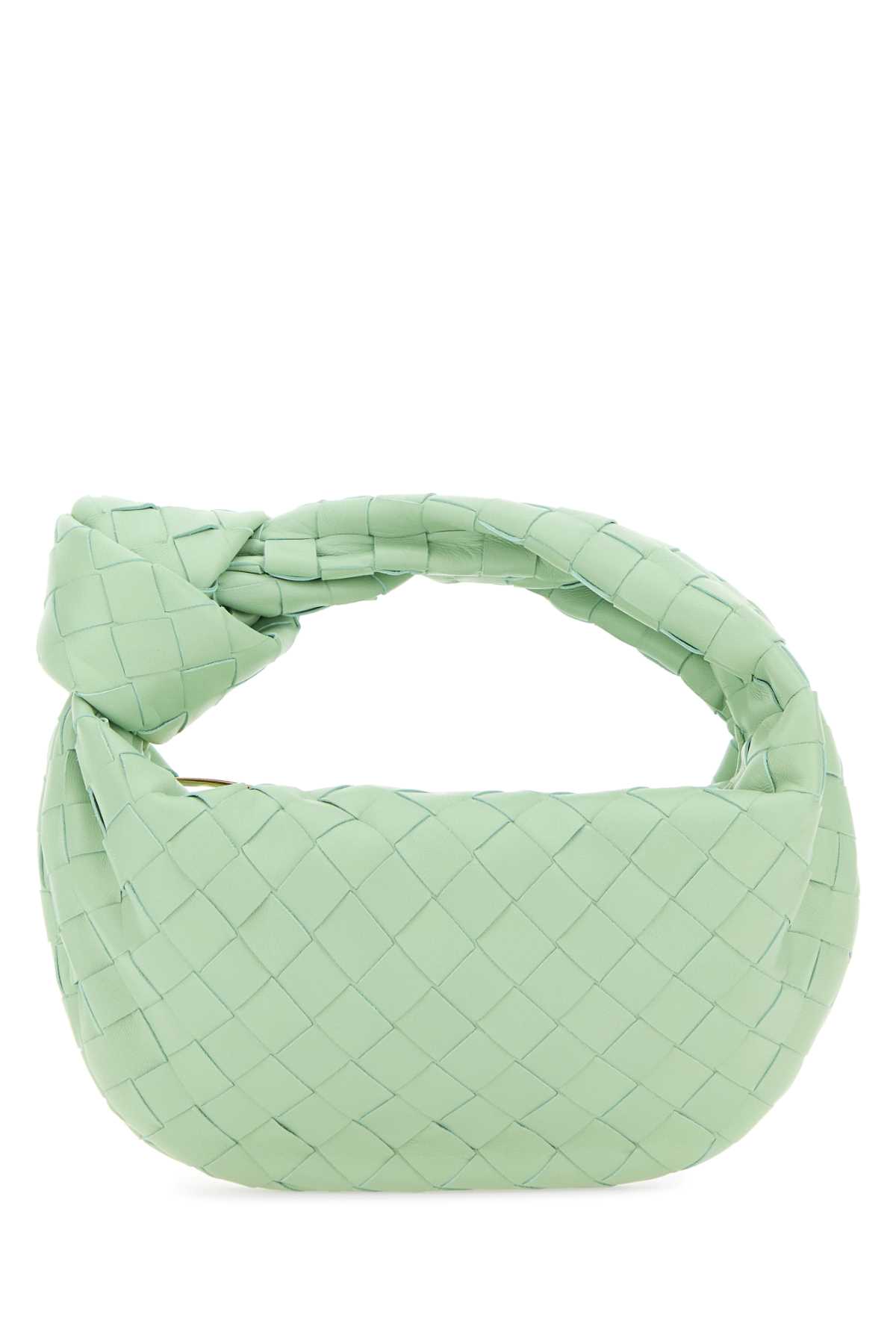 Shop Bottega Veneta Mint Green Nappa Leather Mini Jodie Handbag