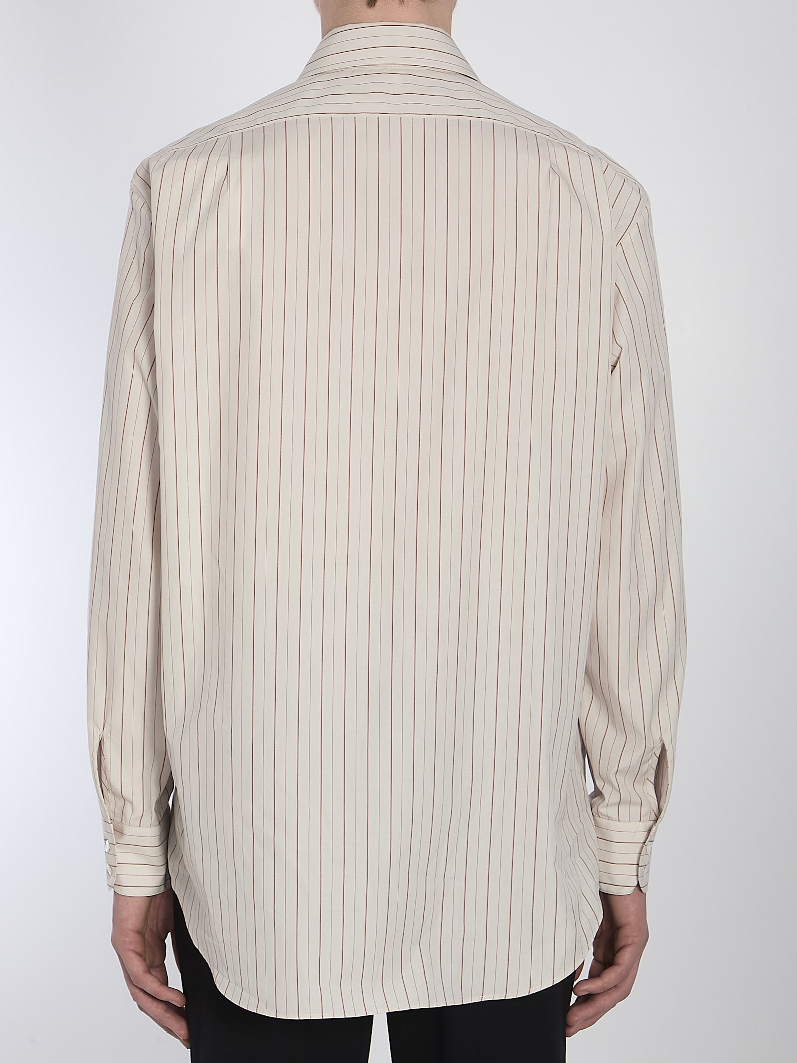 The Row Luigi Striped Shirt In White