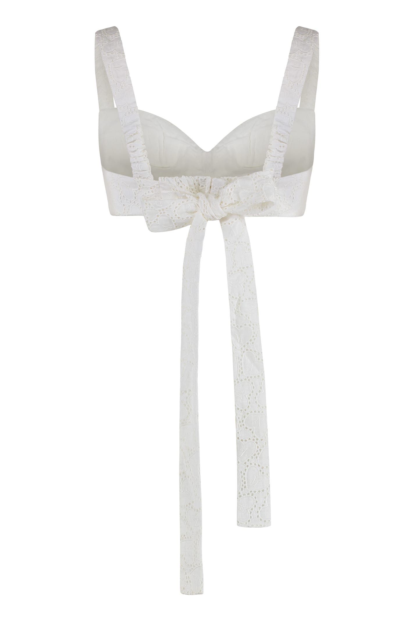 Zimmermann Crush Embroidered Linen Top In Neutral