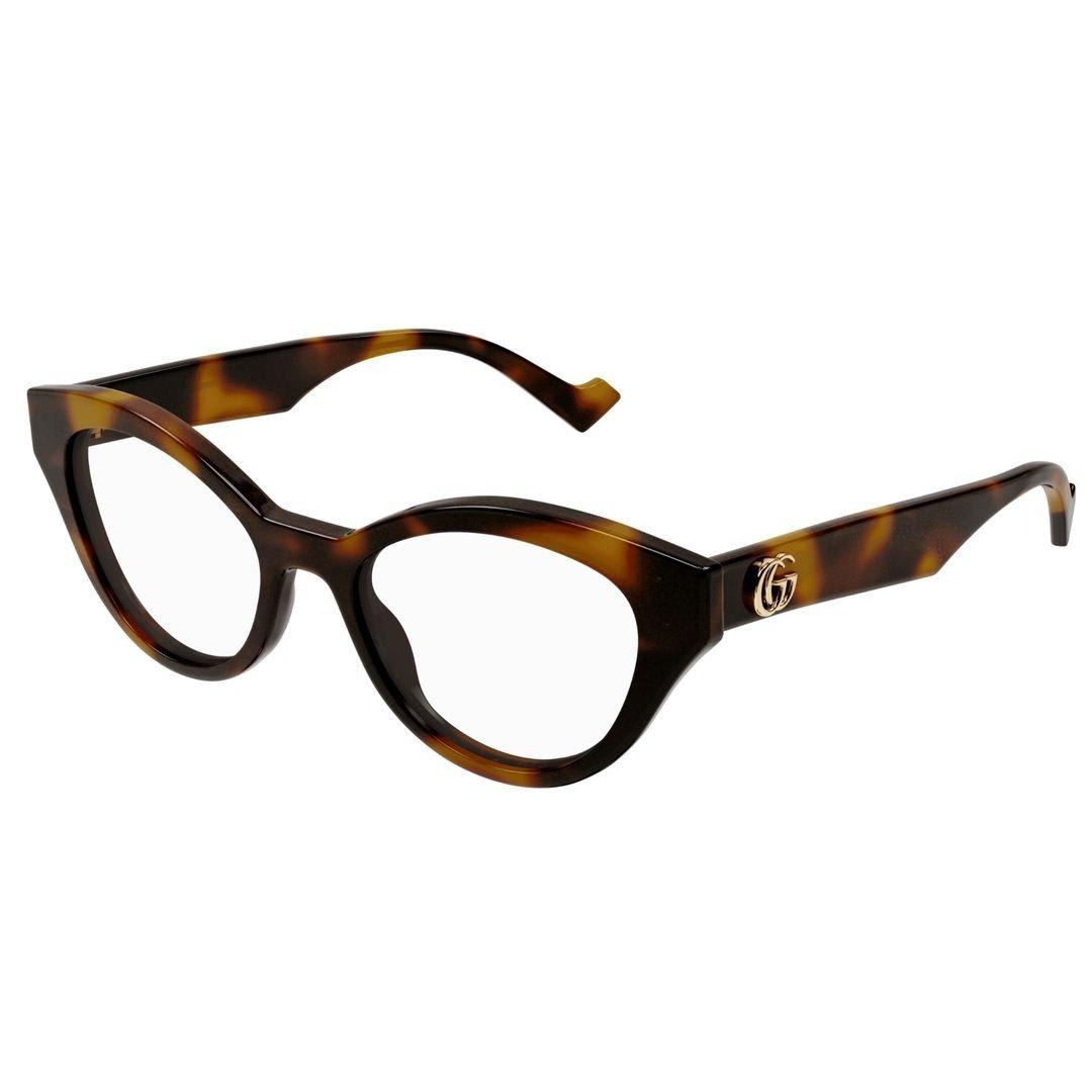 Shop Gucci Cat Eye Glasses In 004 Havana Havana Transpa