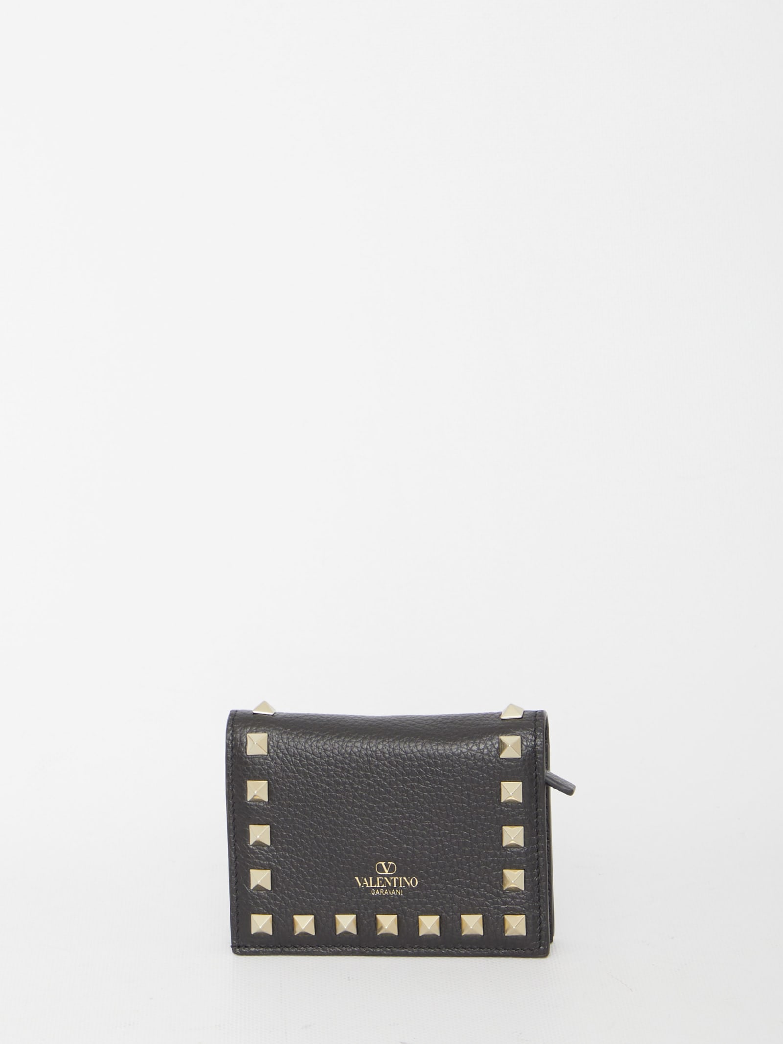 Shop Valentino Rockstud Wallet In Black