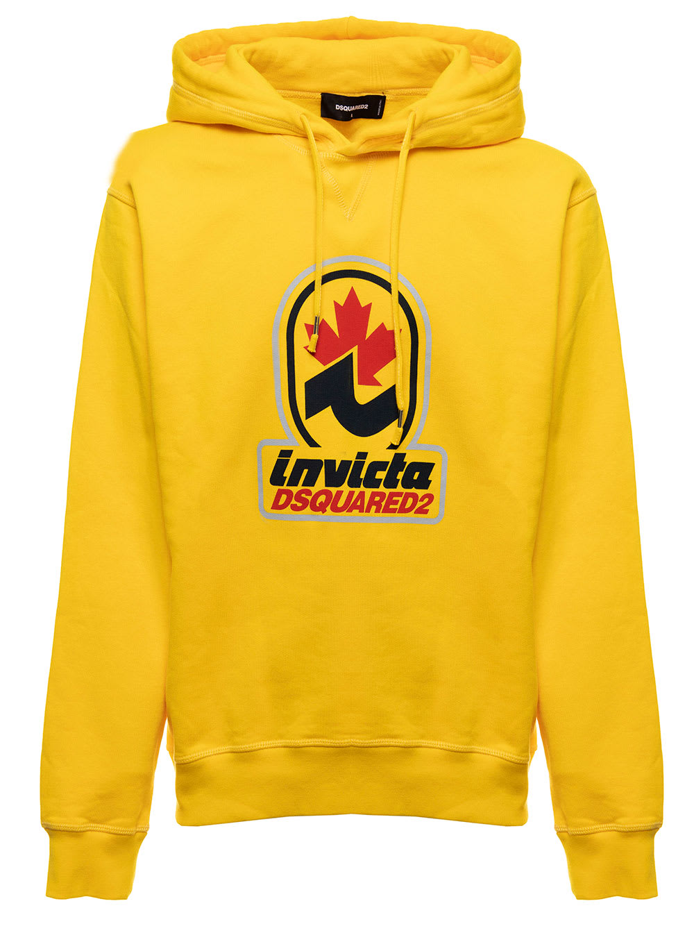 Shop Dsquared2 Yellow Jersey Hoodie Invicta X D-squared2 Man