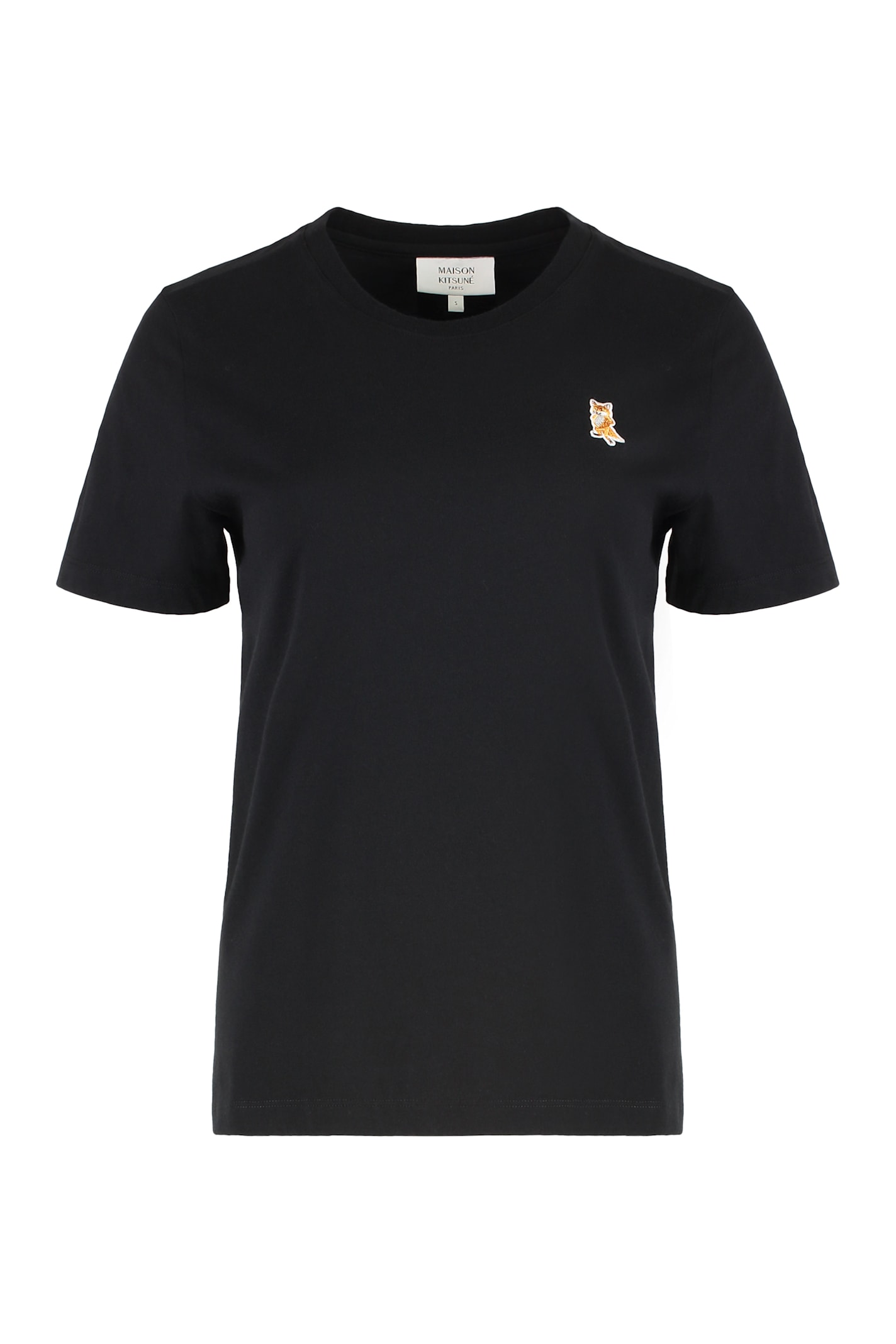 Maison Kitsuné Lady Fox Regular Tee-shirt In Black