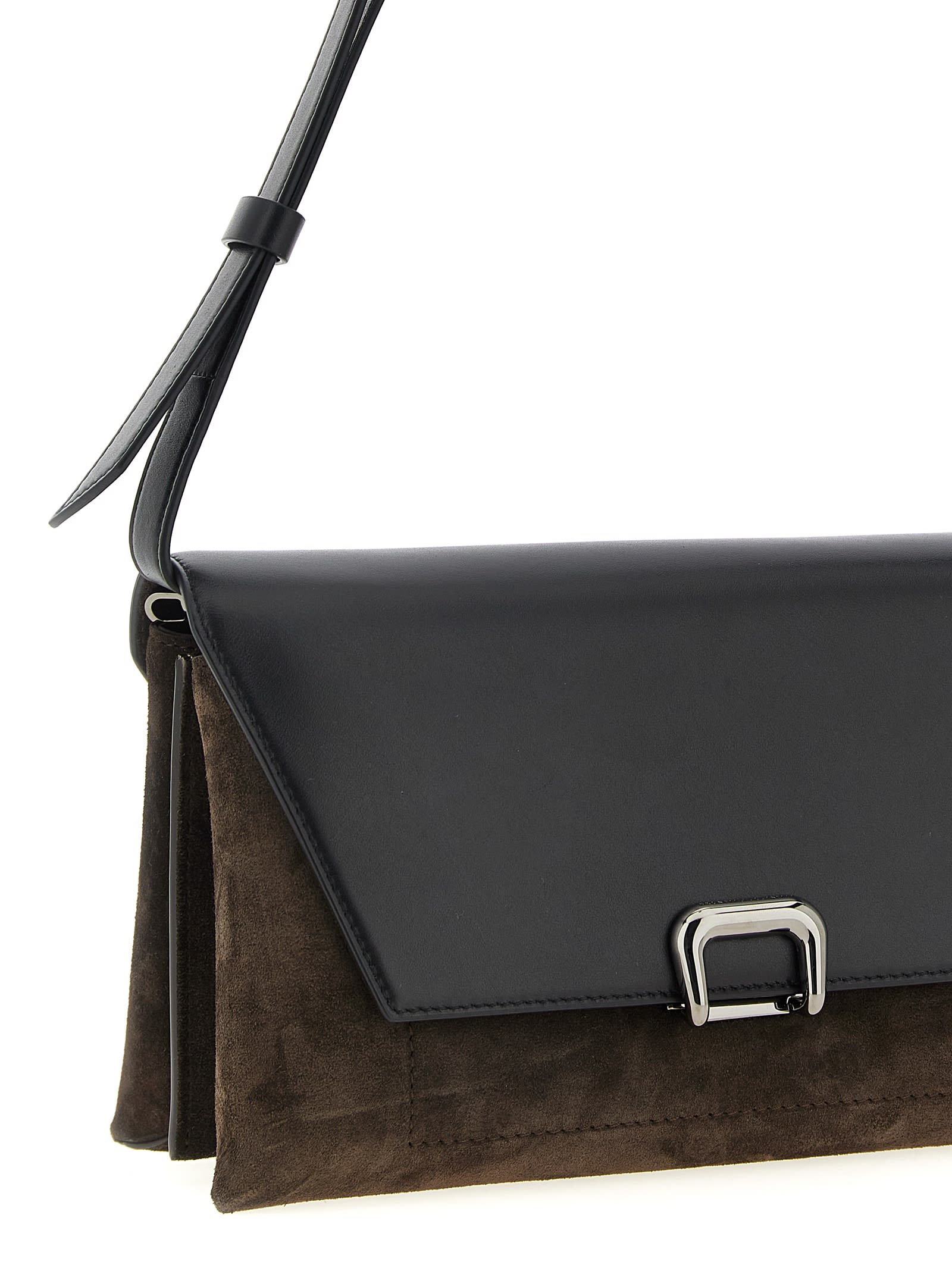 Brunello Cucinelli Suede And Leather Sartorial Cross-body Bag