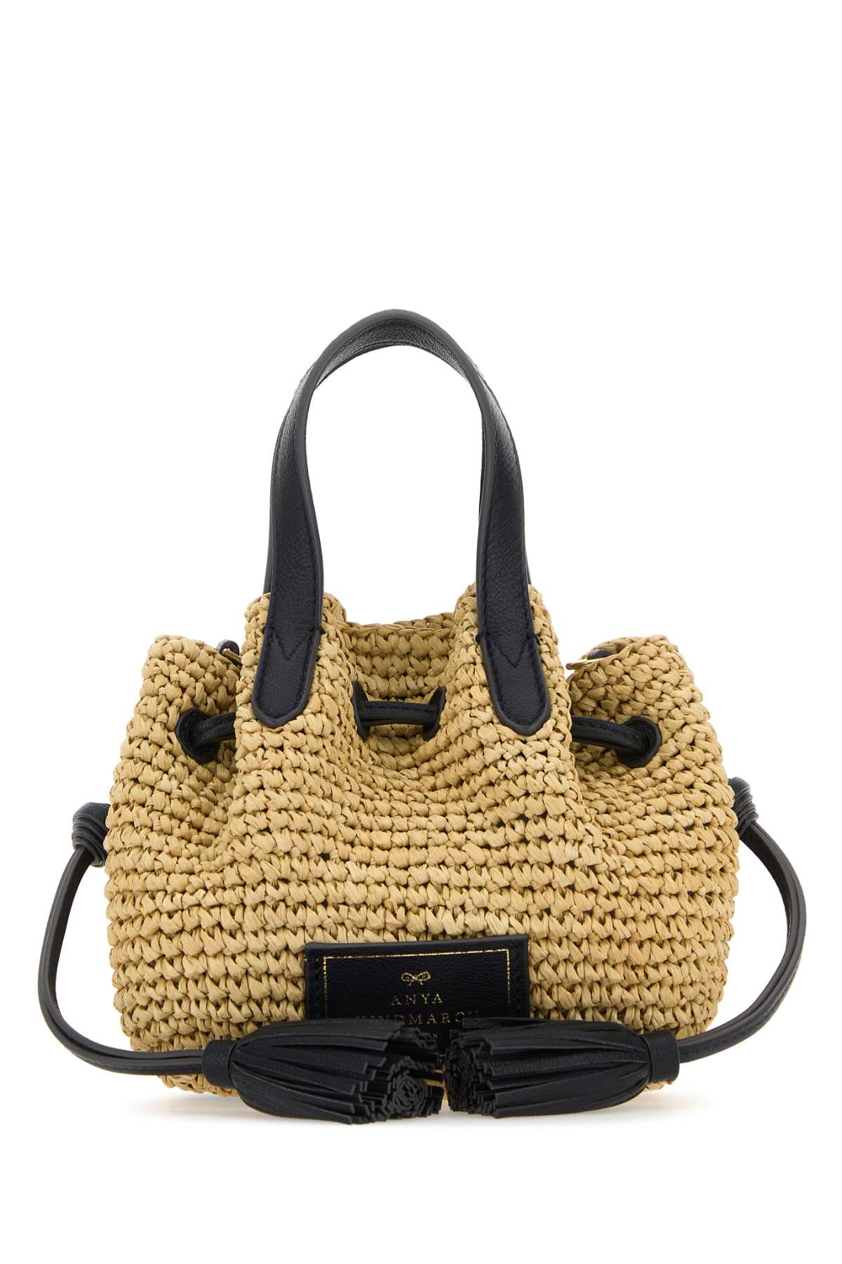 Raffia Small Drawstring Handbag
