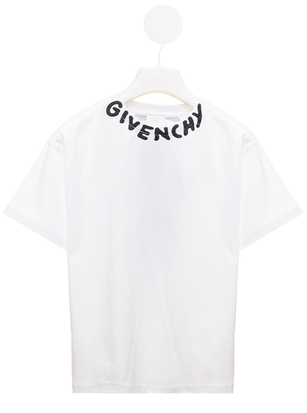 Givenchy White Cotton T-shirt With Logo Print Kids Boy