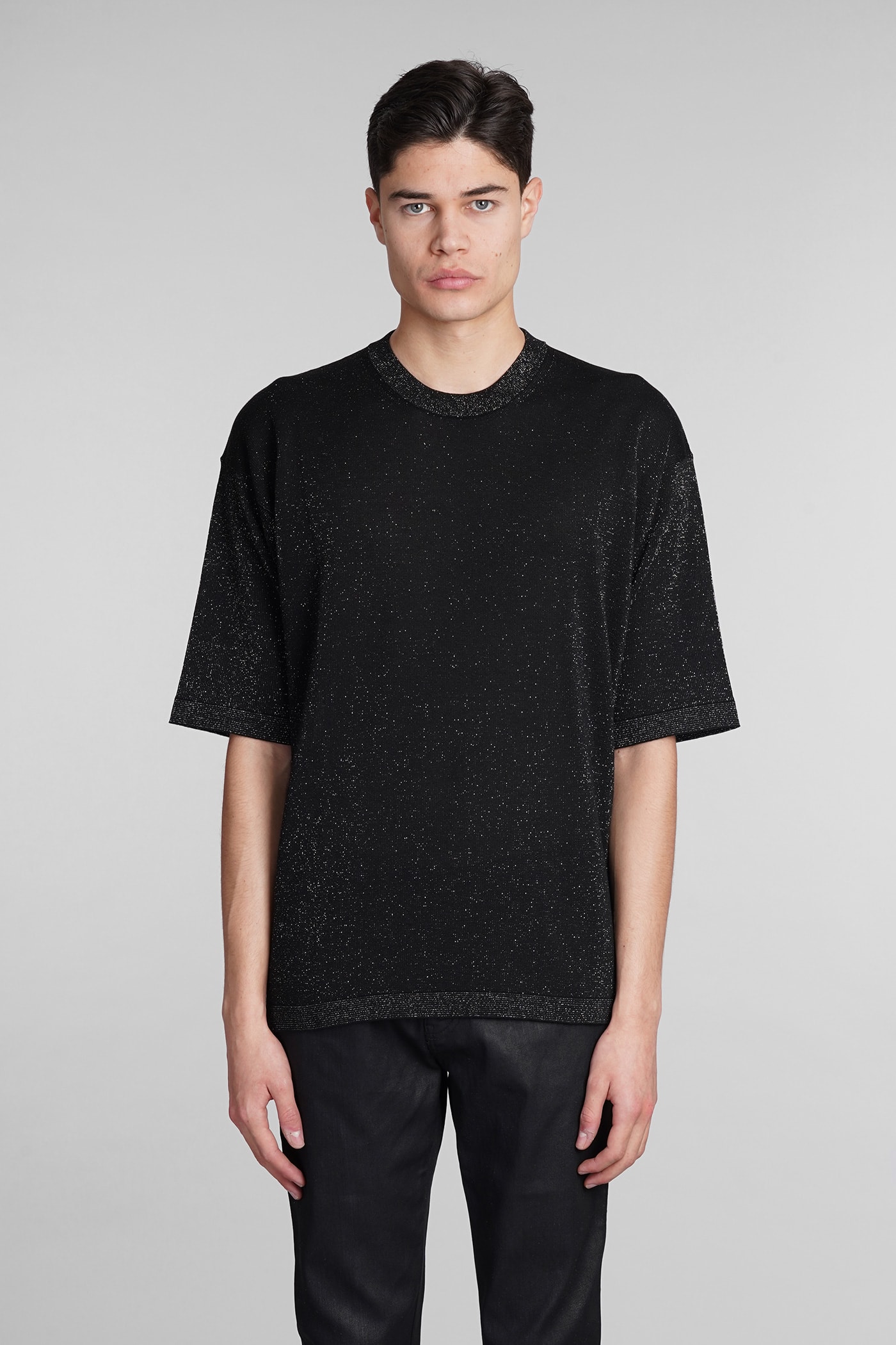 T-shirt In Black Cotton