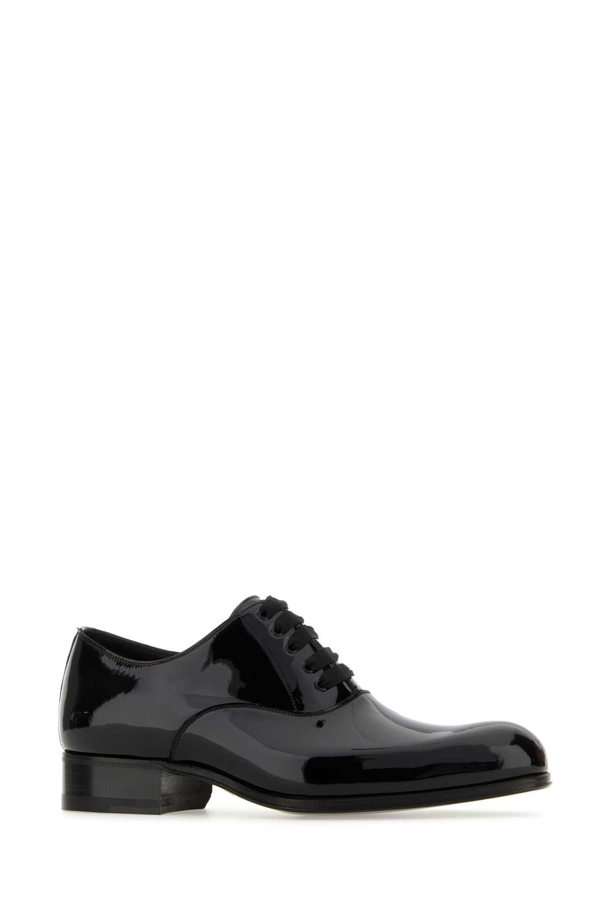 TOM FORD BLACK LEATHER EDGAR LACE-UP SHOES