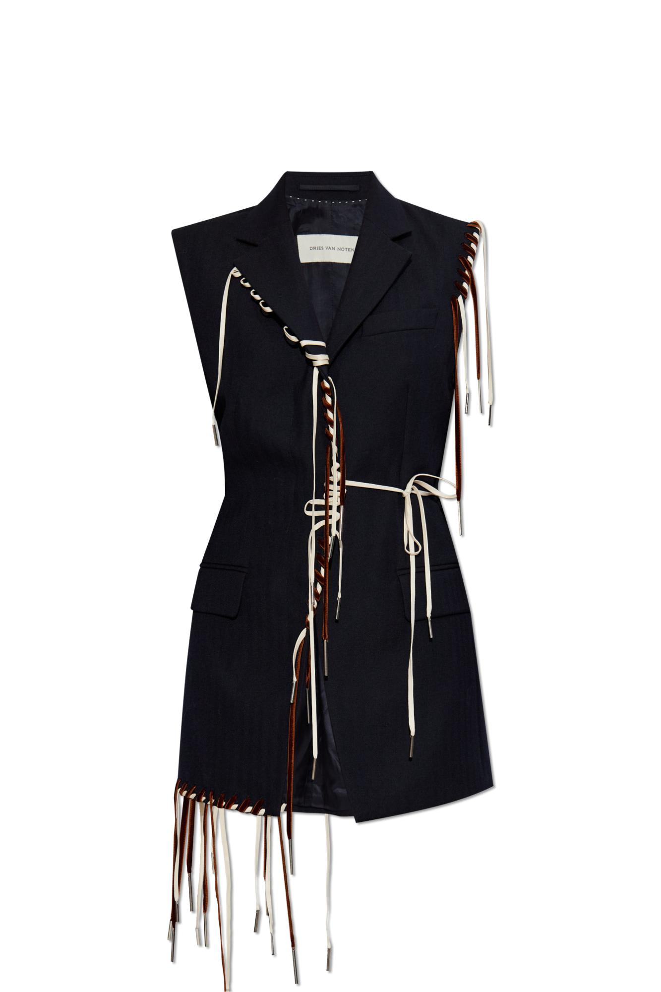 Dries Van Noten Bimbila Vest In Black