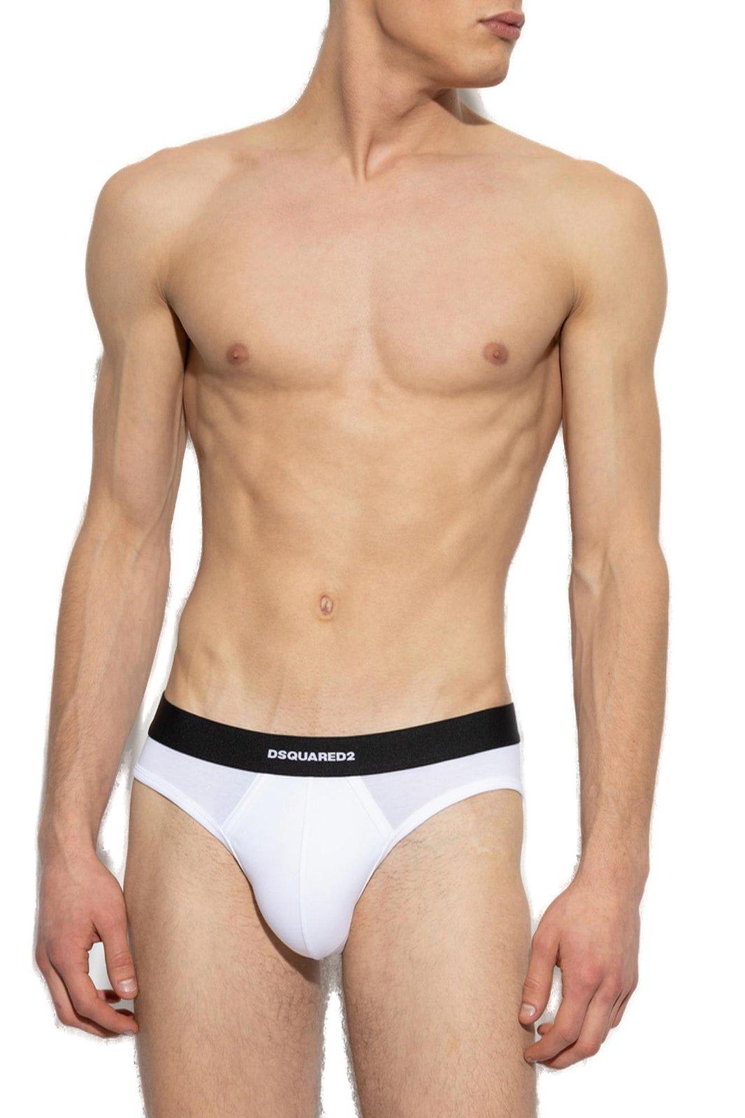 Shop Dsquared2 Logo Waistband Two-pack Briefs