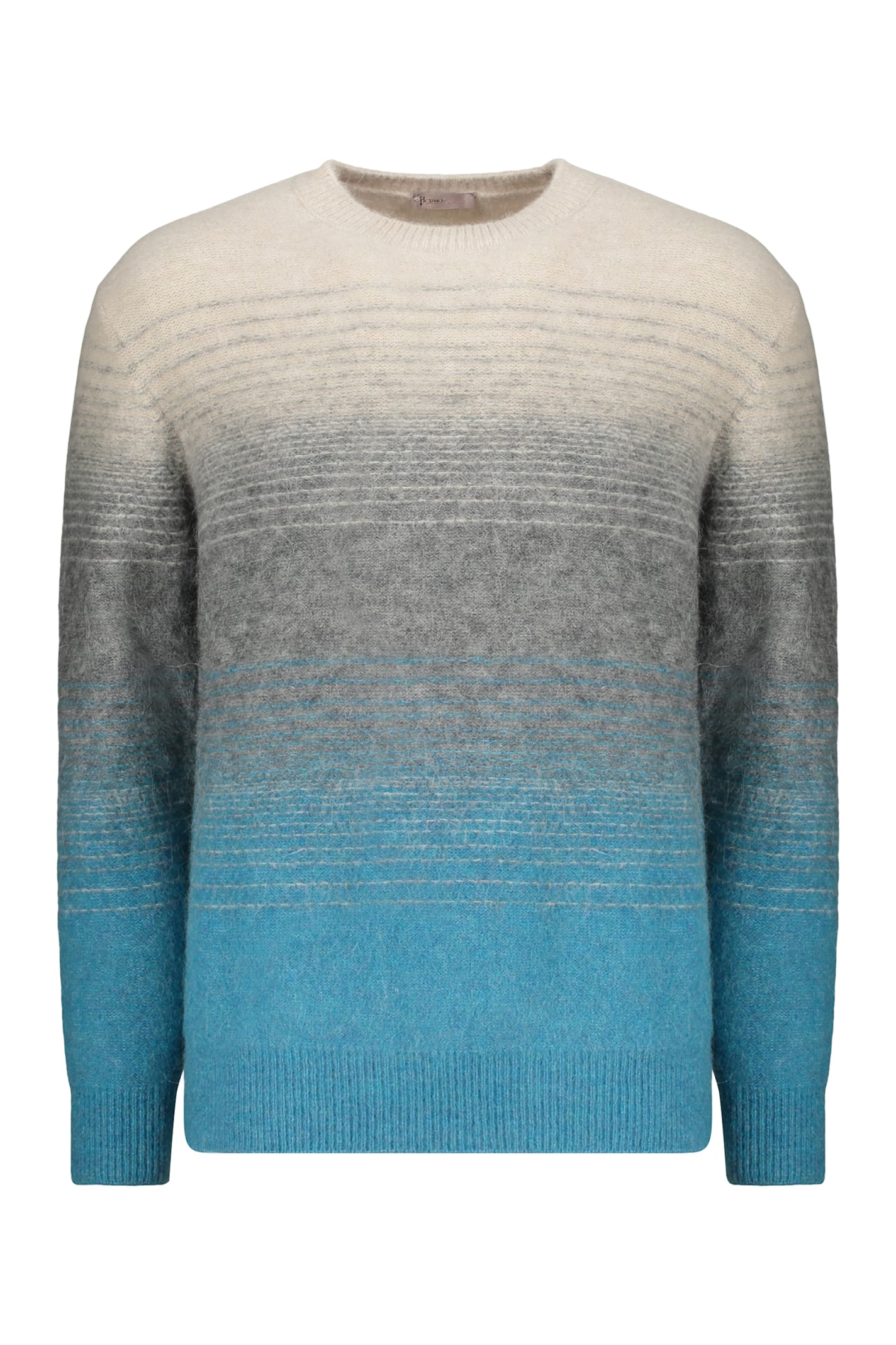 Herno Long Sleeve Crew-neck Sweater In Gray