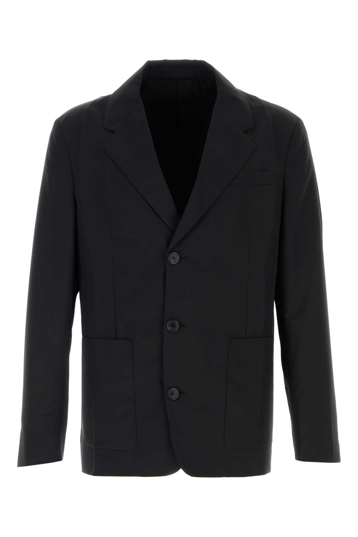 Prada Black Wool Blend Blazer