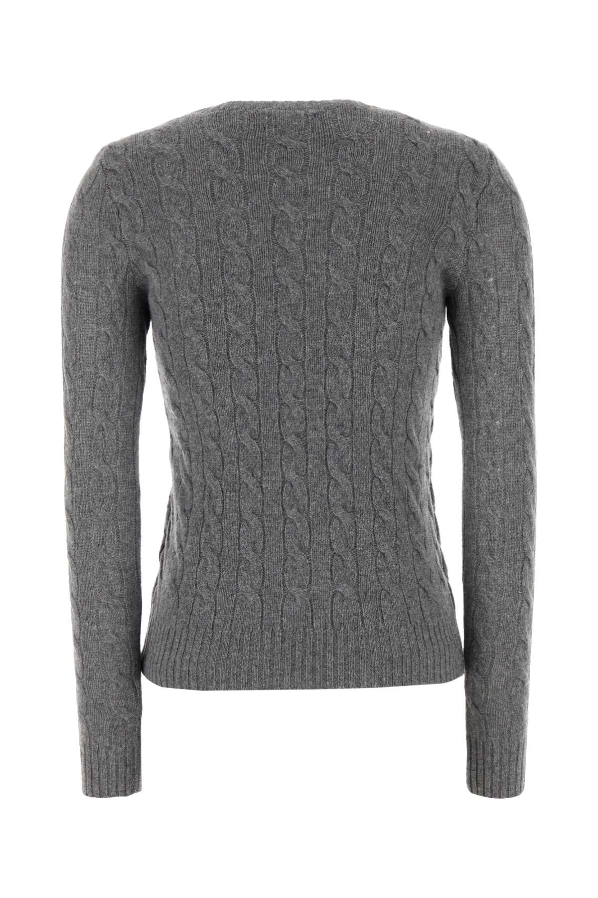 Polo Ralph Lauren Grey Wool Blend Sweater In Gray