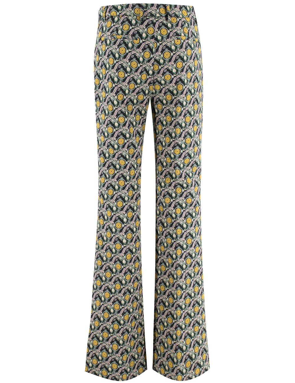 Shop Etro Trousers In Multicolor On Green Base