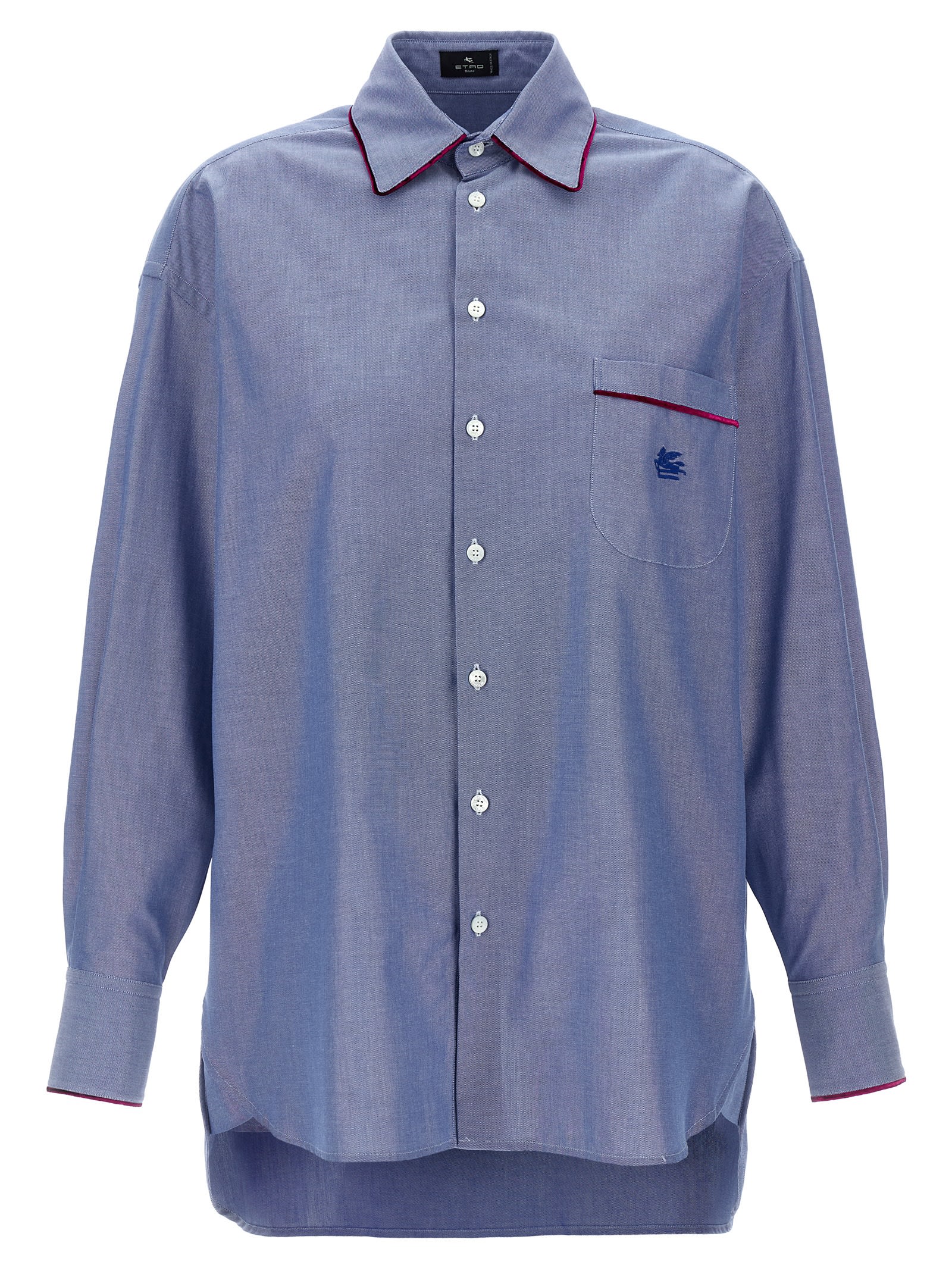 Shop Etro Pegaso Shirt In Light Blue