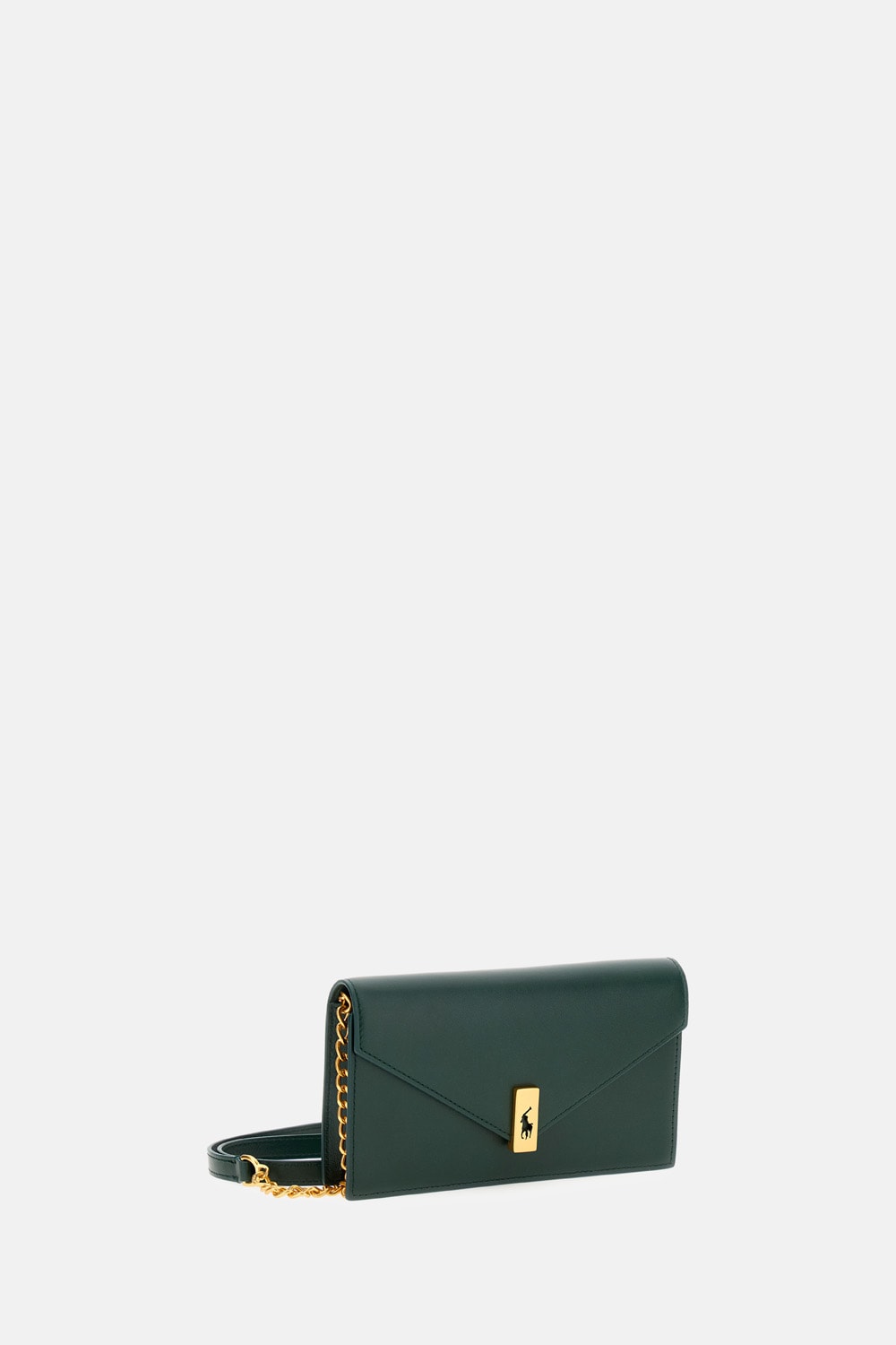 Polo Ralph Lauren Polo Id Leather Chain Wallet And Bag In Green