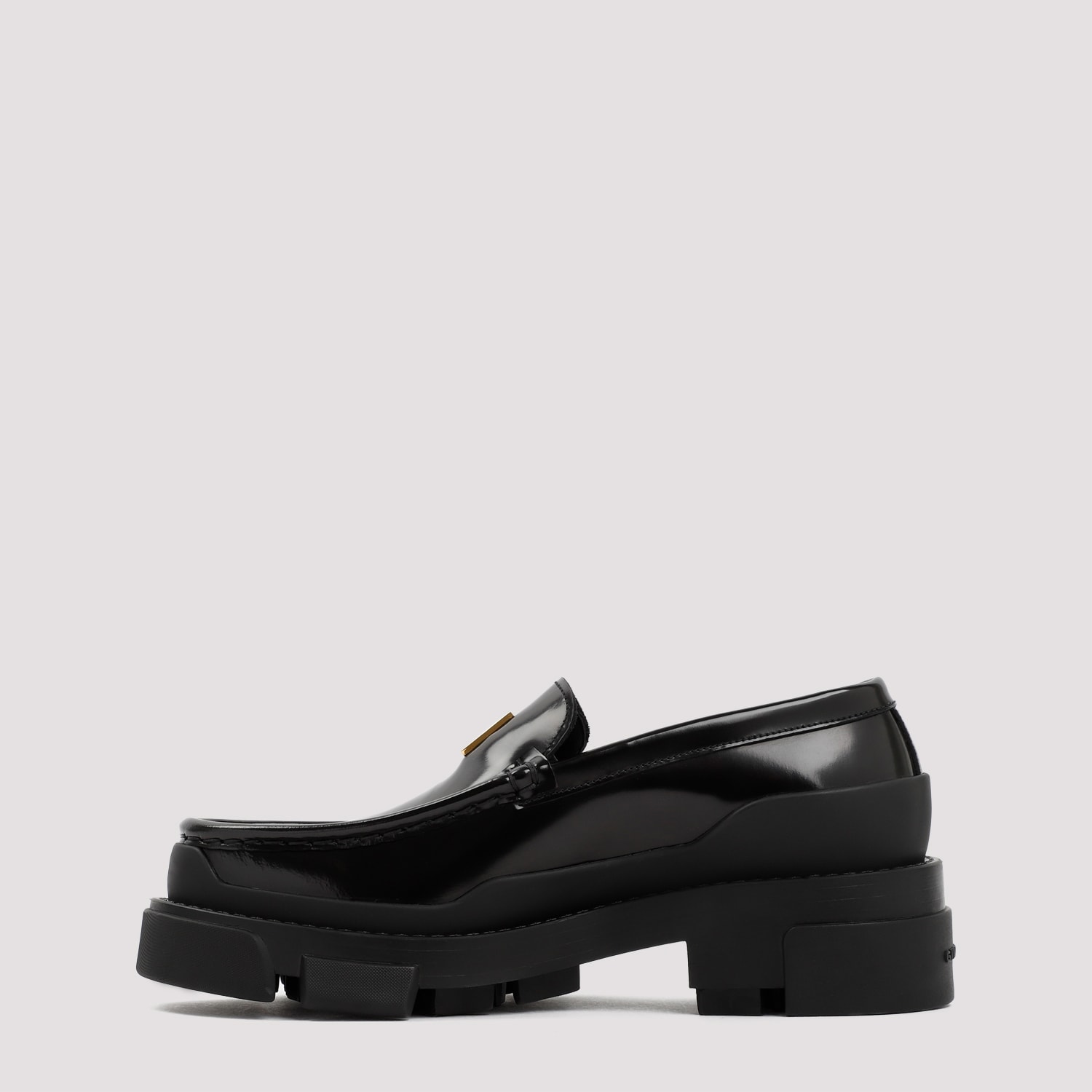 Shop Givenchy 4g Terra Leather Loafers In Black