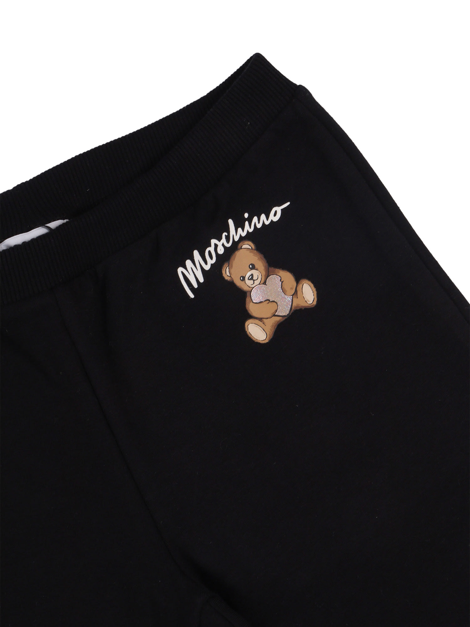 Moschino Kids Leggings With Logo Print In Black