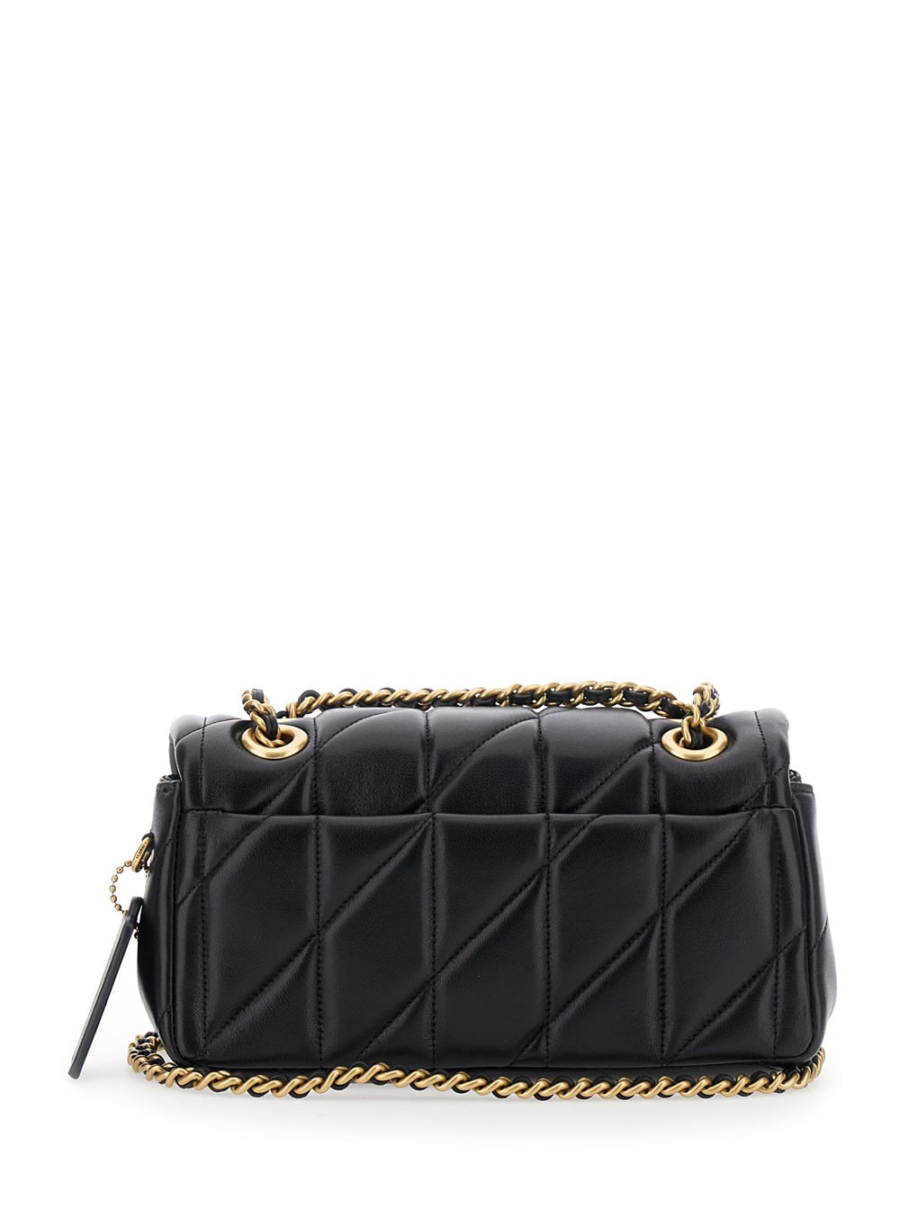 Coach Quilted Tabby Shoulder Bag 20 With Chain In Black